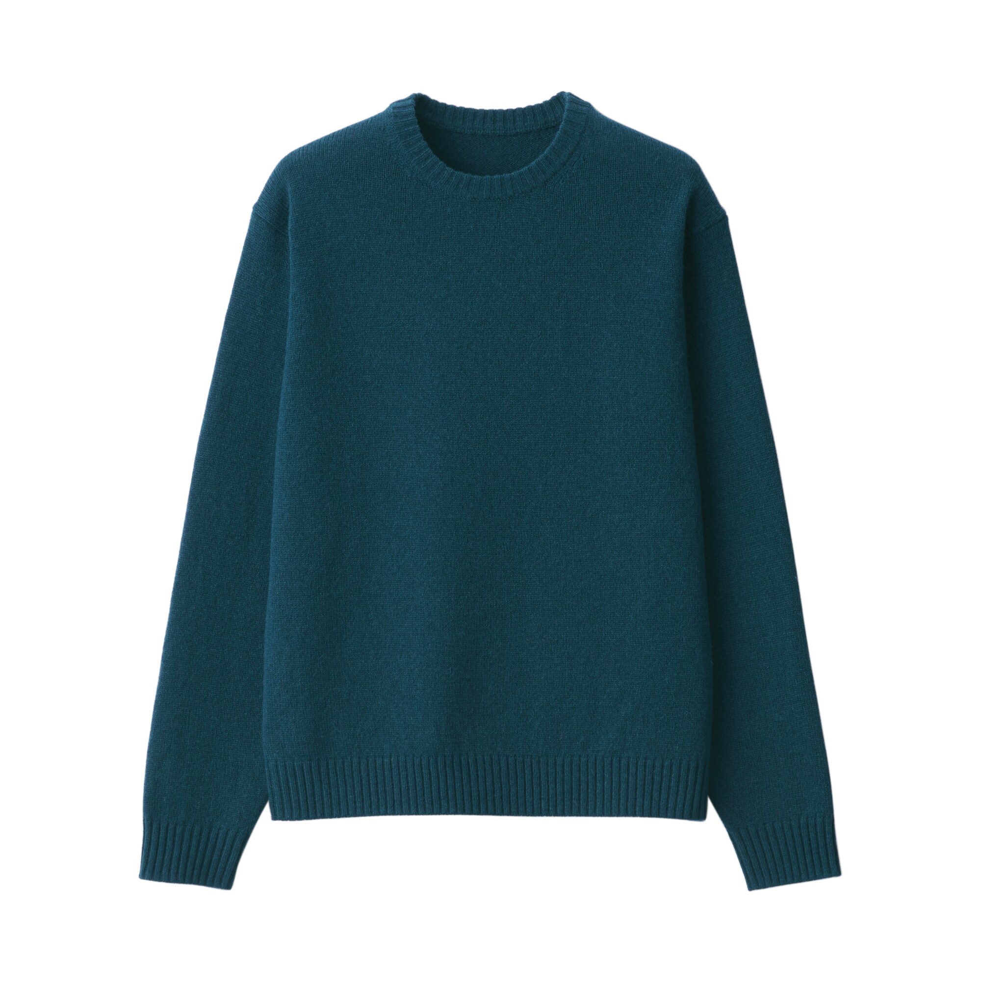 洗えるウールミドルゲージクルーネックセーター