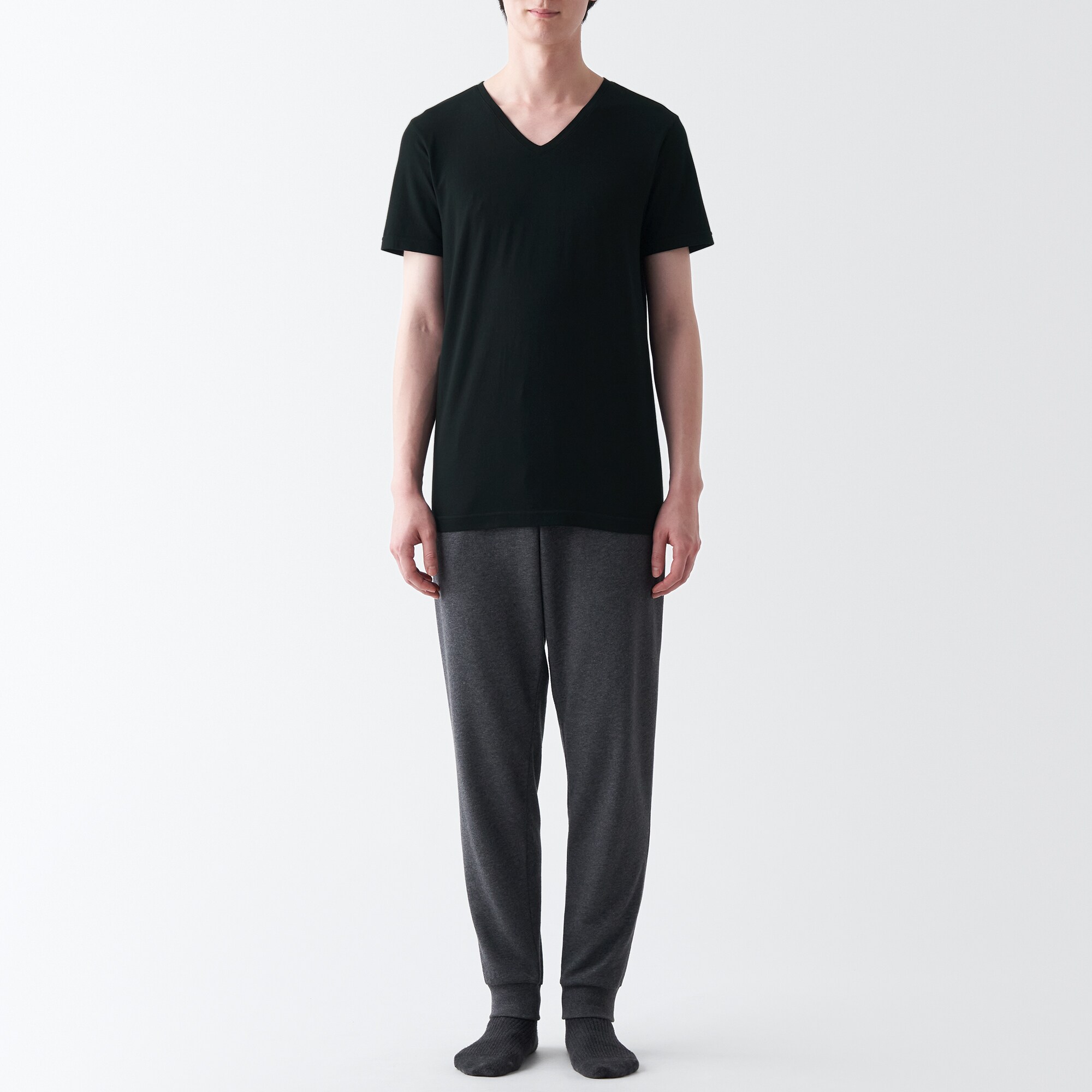 あったか綿　Ｖネック半袖Ｔシャツ