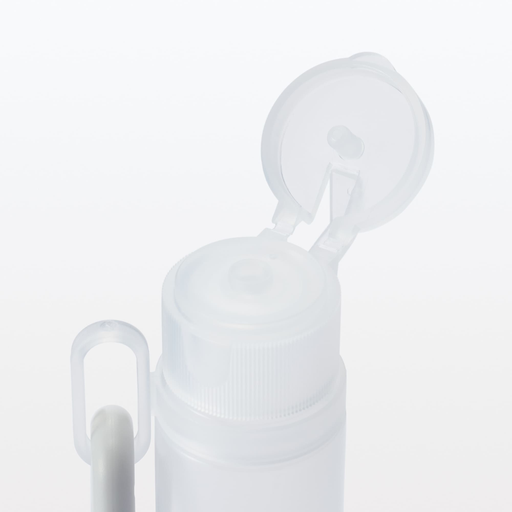 ポリエチレン吊るせる小分けボトル　ワンタッチキャップ　カラビナ付　１５ｍＬ