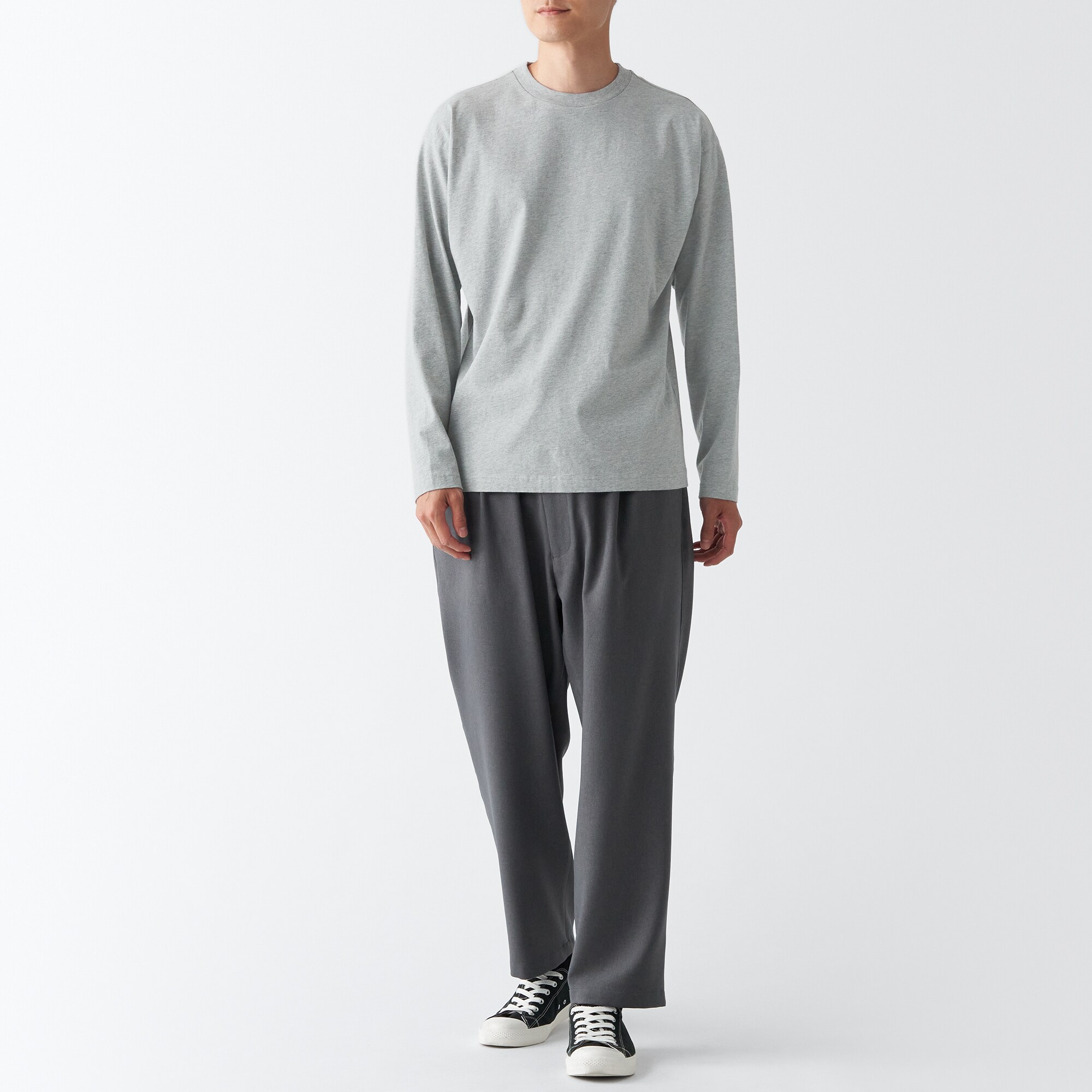 起毛クルーネック長袖Ｔシャツ