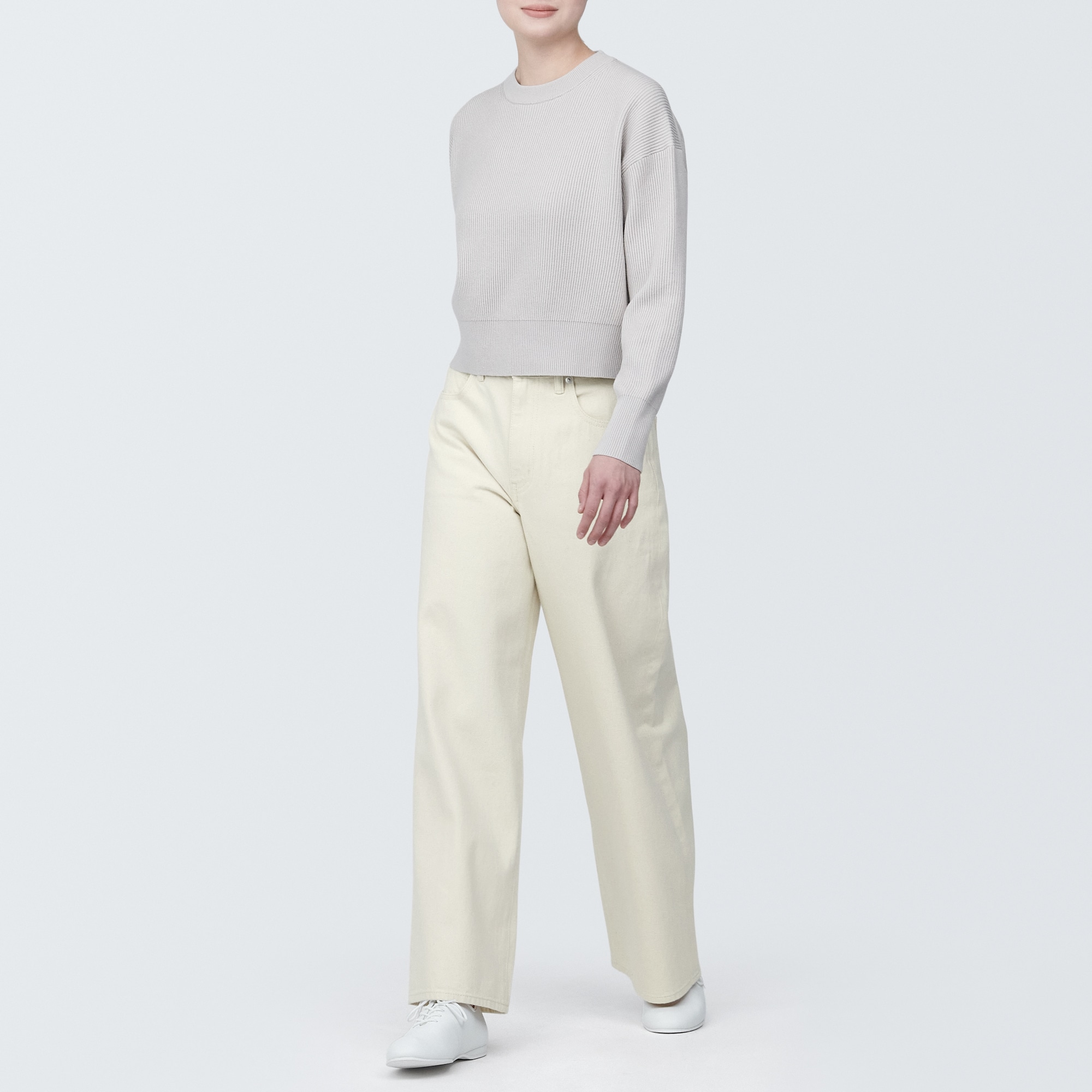 婦人　デニムワイドバギーパンツ（股下７２ｃｍ）