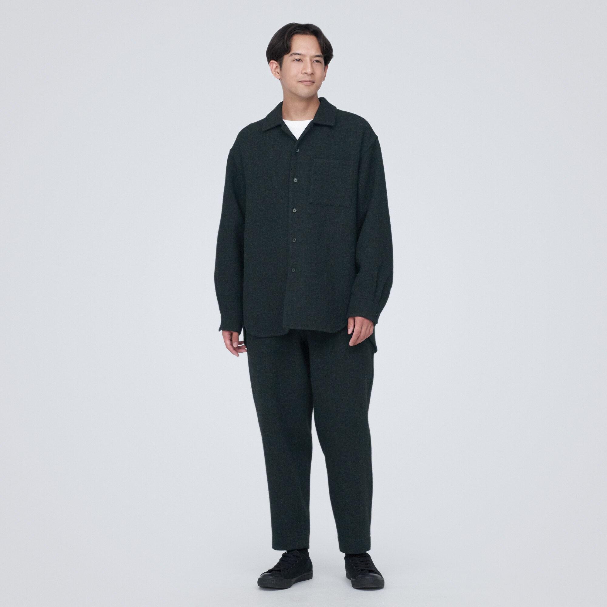 再生ウール混二重織りパンツ（紳士）