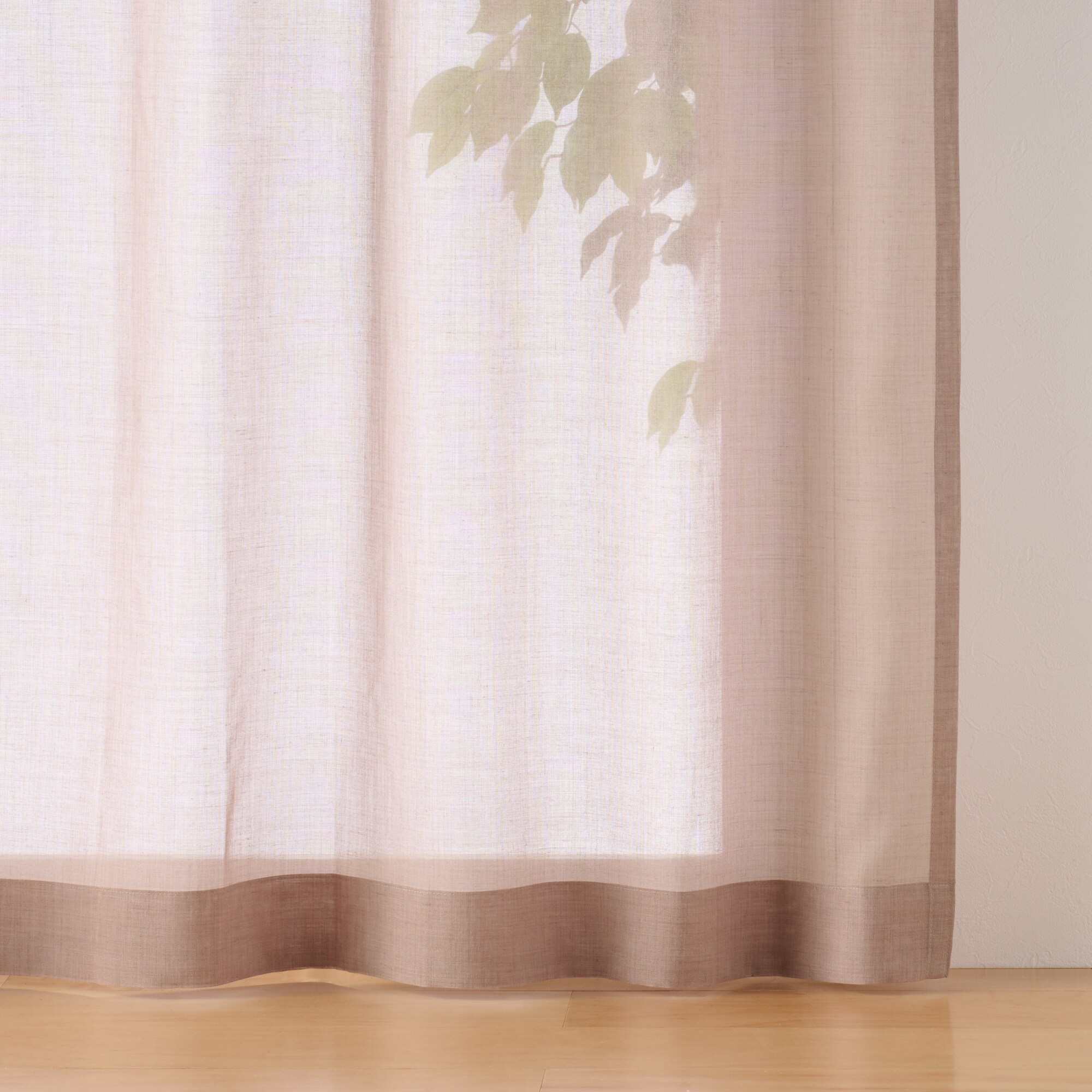 ポリエステル杢調ボイル（防炎）プレーンシェード用生地／スモーキーピンク