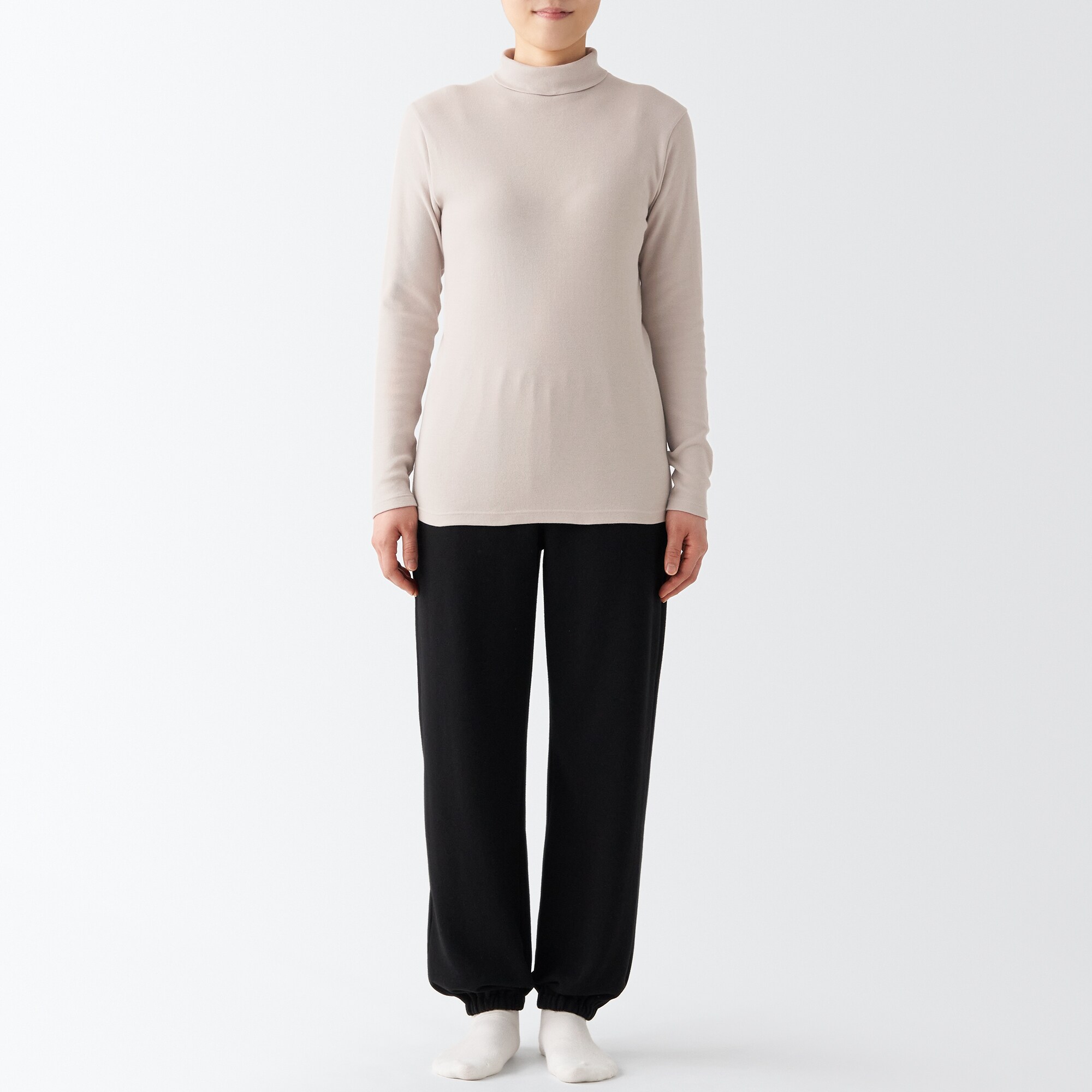 あったか綿　厚手　タートルネック長袖Ｔシャツ