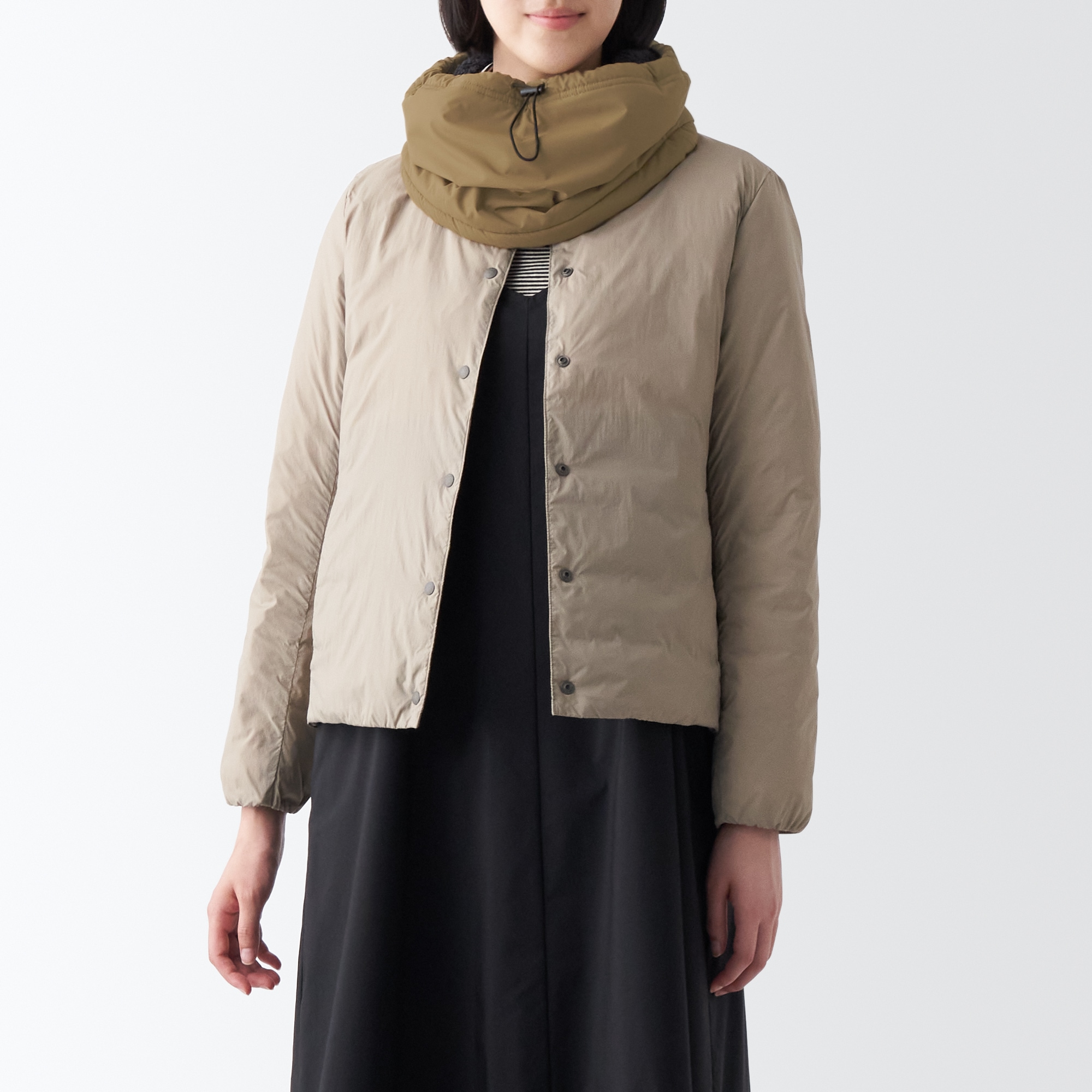 撥水生地を使った　裏ボア付き　ネックウォーマー