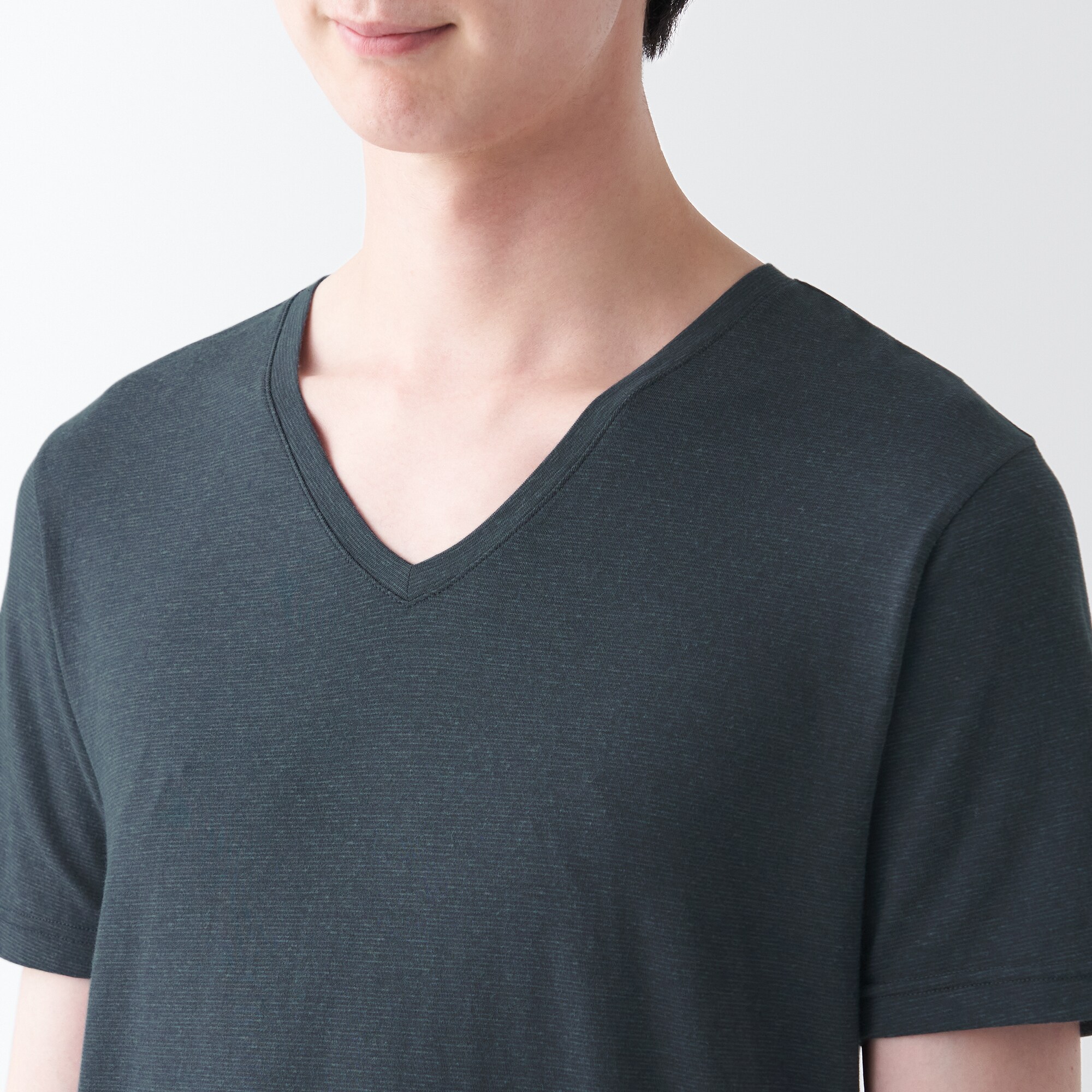 あったか綿　Ｖネック半袖Ｔシャツ