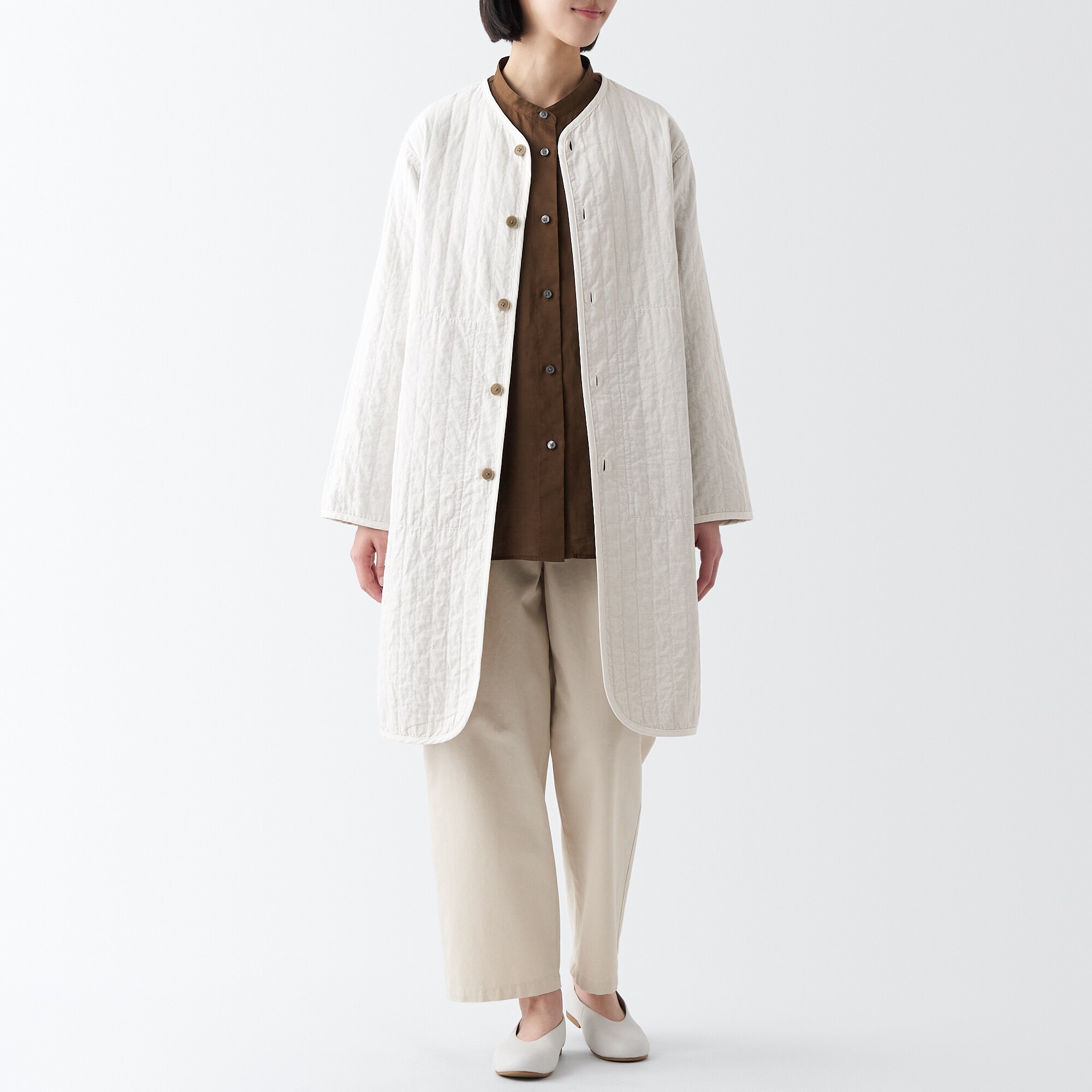 リバーシブルキルトコート