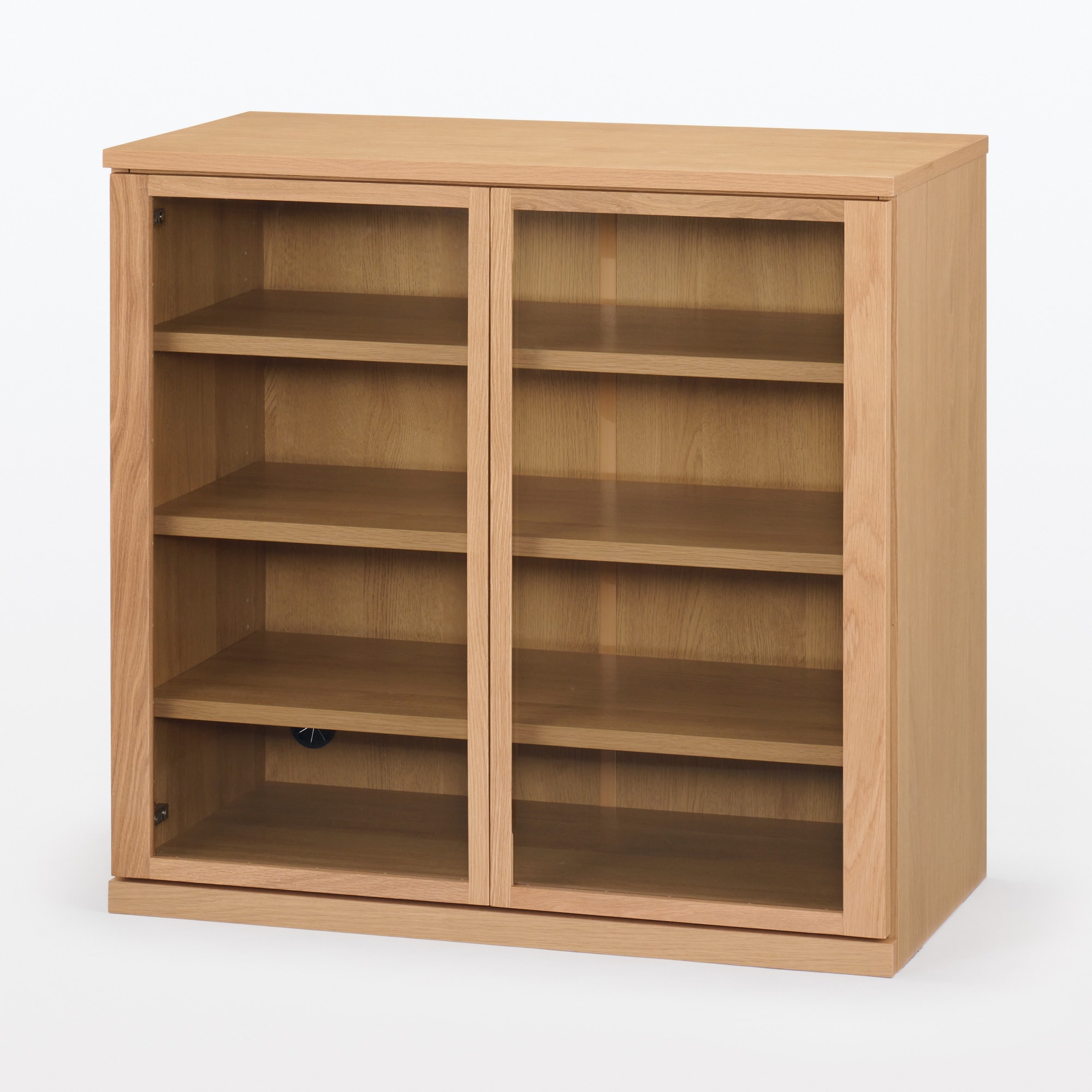 木製キャビネット　ガラス扉