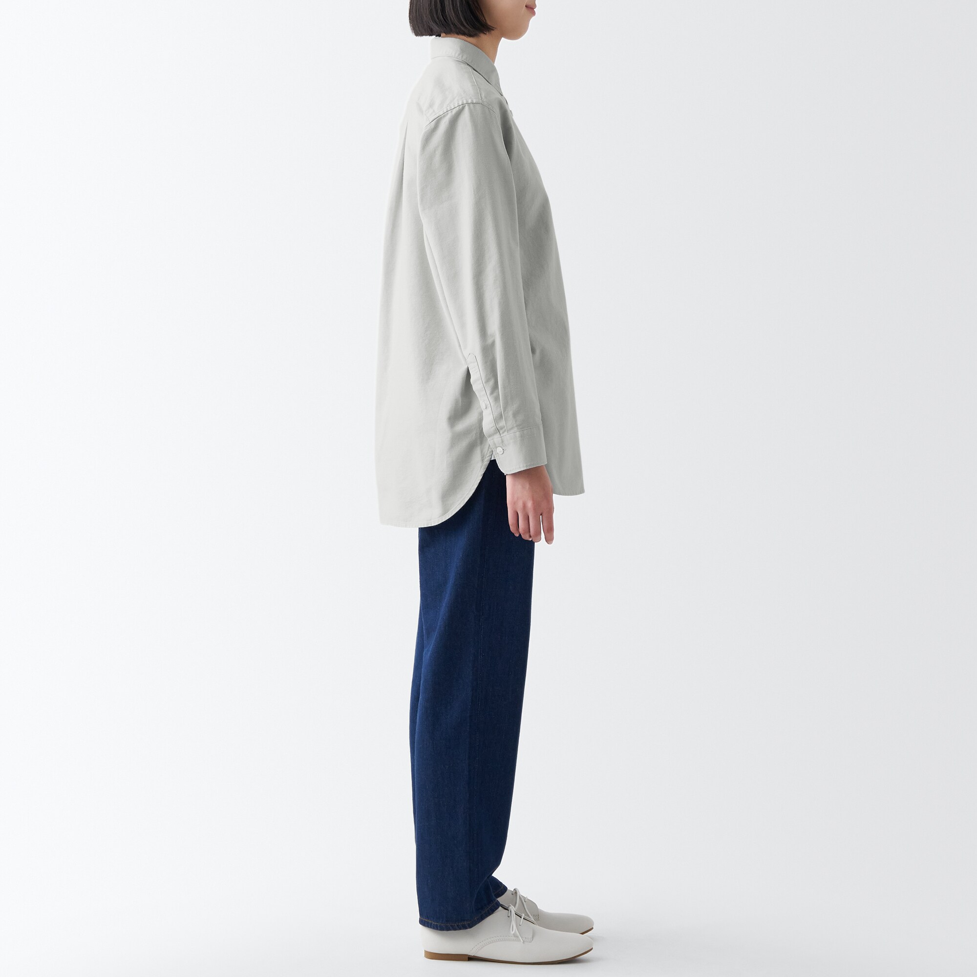 木の実から作ったカポック混オックス長袖シャツ【婦人】