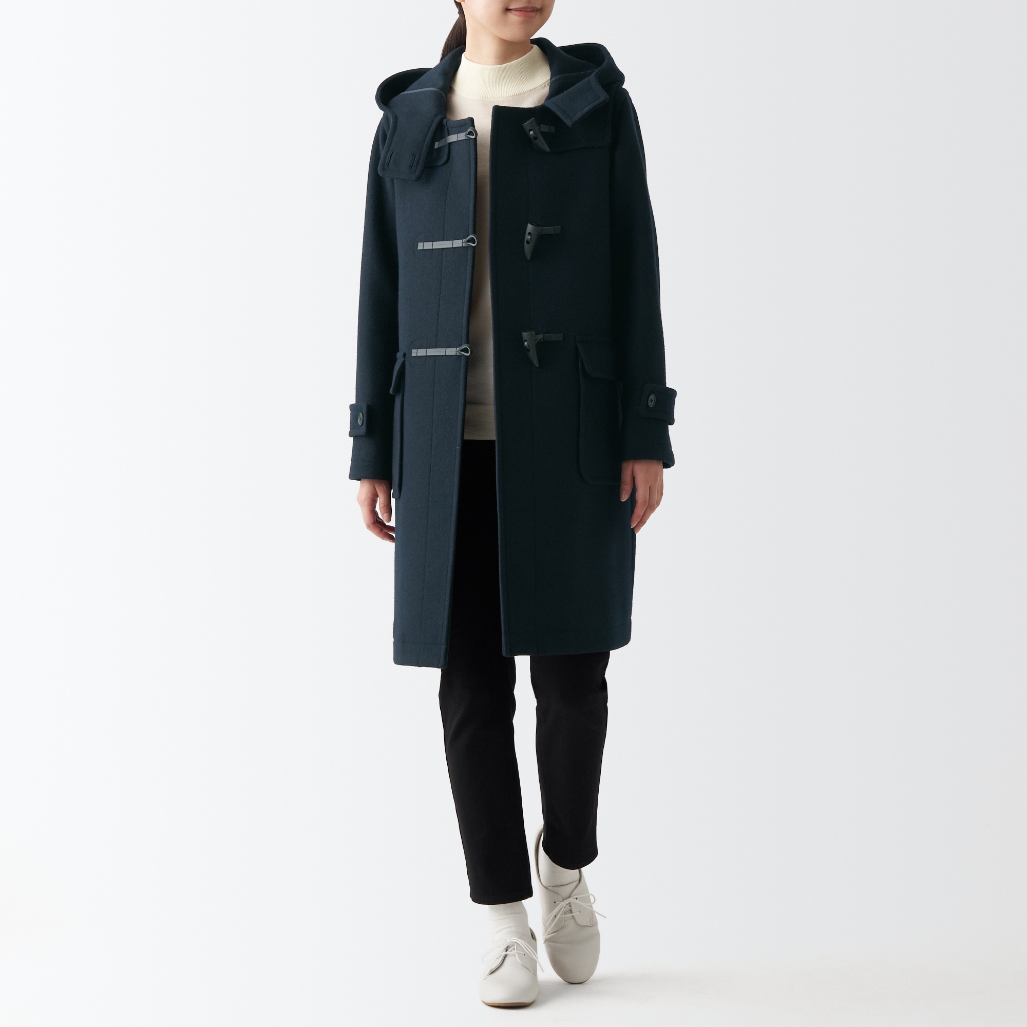 ウール混ダッフルコート