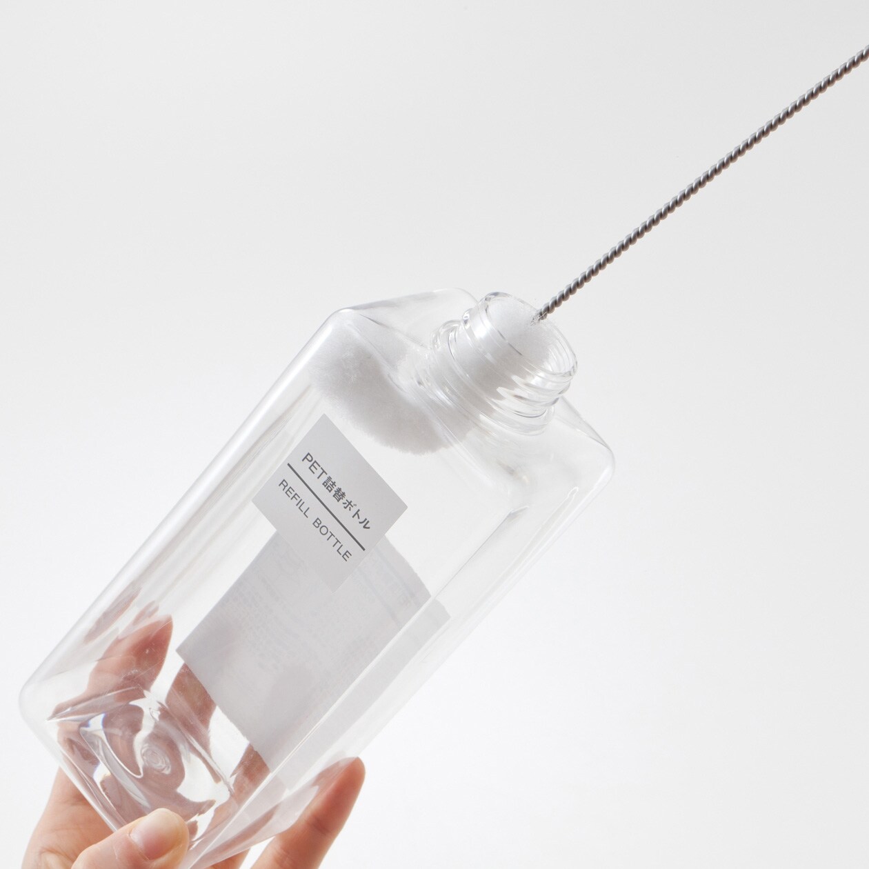 隅まで洗えるボトル用ブラシ　大