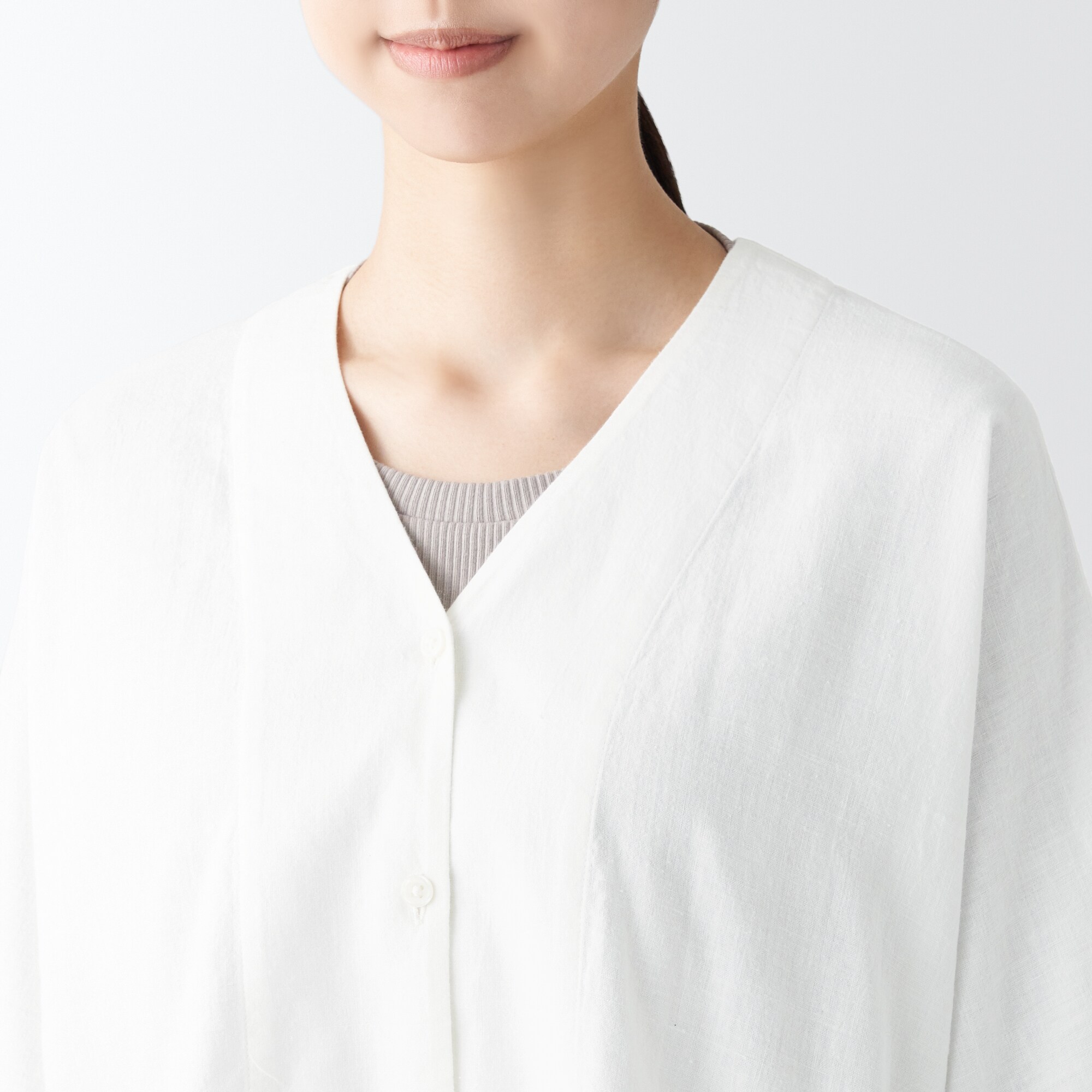 インドの手紡ぎ手織りチュニック（婦人）