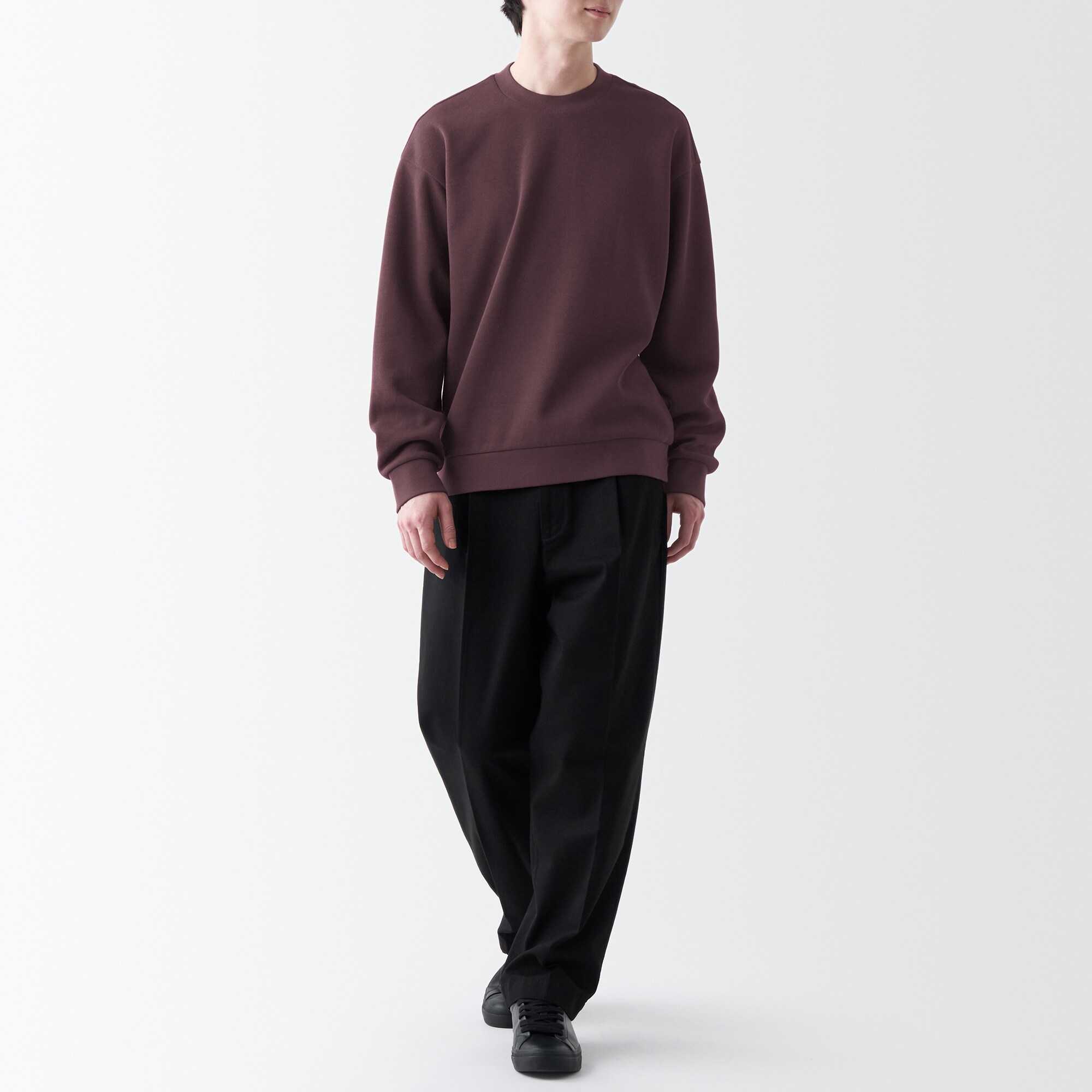 二重編みスウェットシャツ