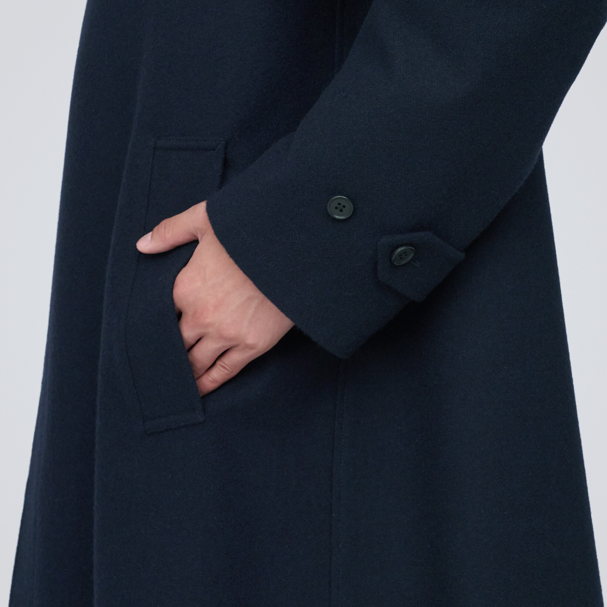 再生ウール混コート