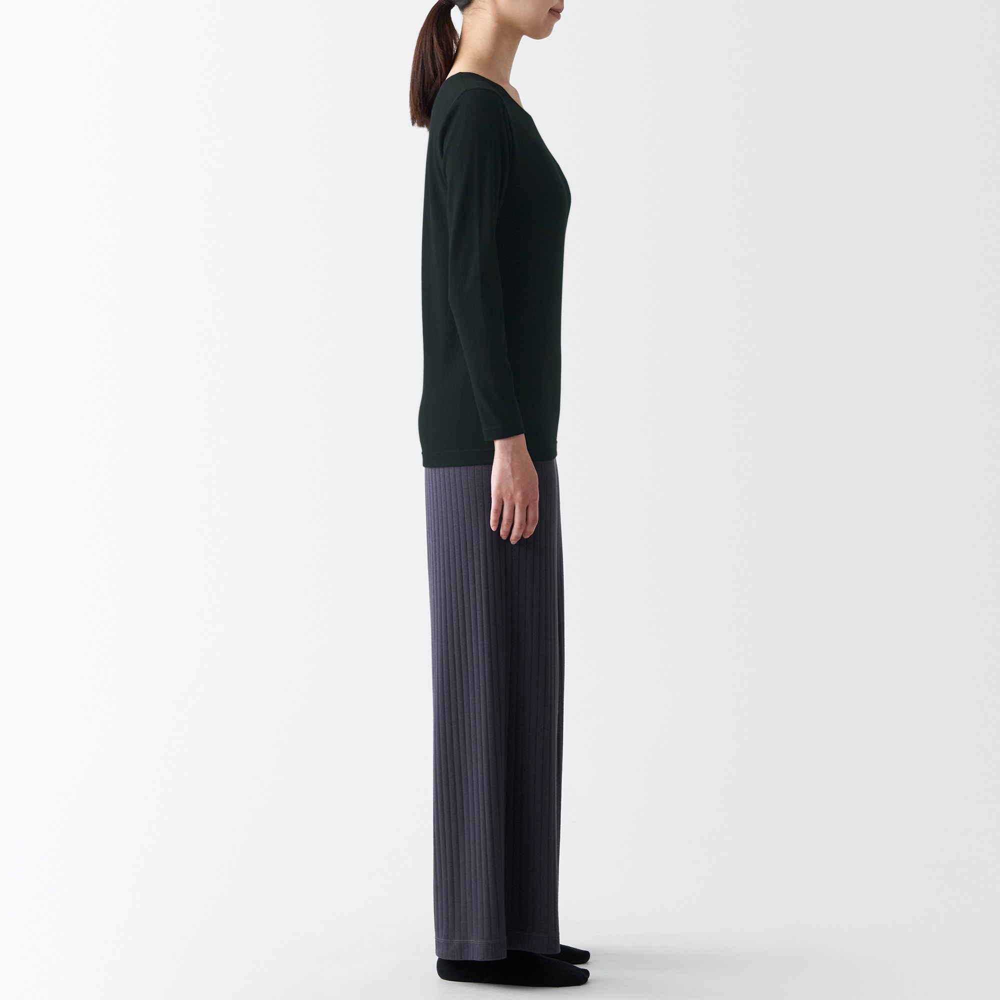 あったか綿　クルーネック長袖Ｔシャツ