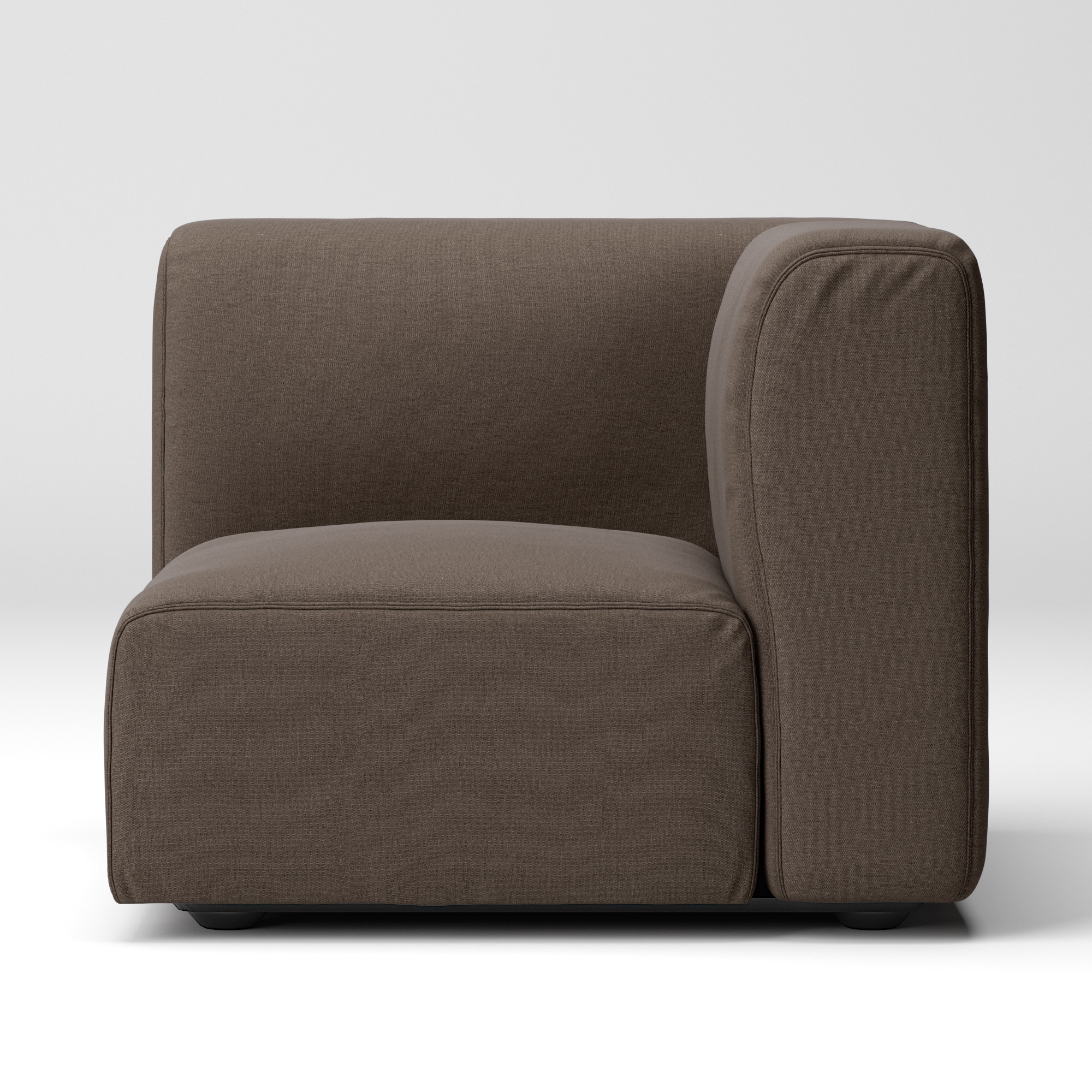 【カバー】洗いざらしの綿帆布ユニットソファアーム付・小用カバー／生成