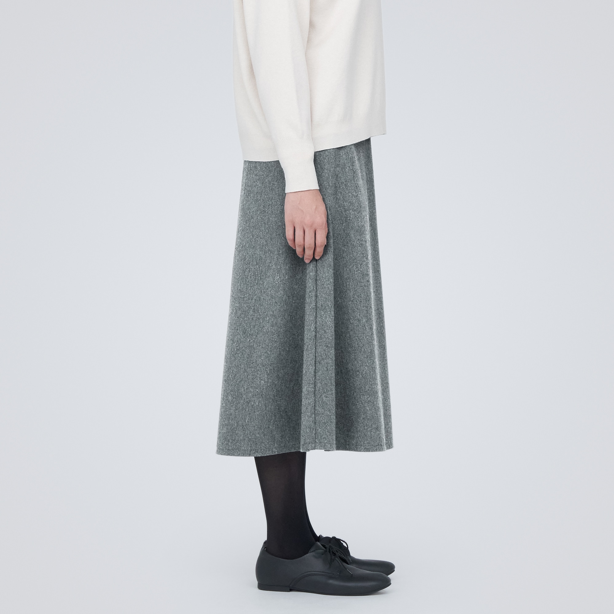 ストレッチ起毛フレアスカート