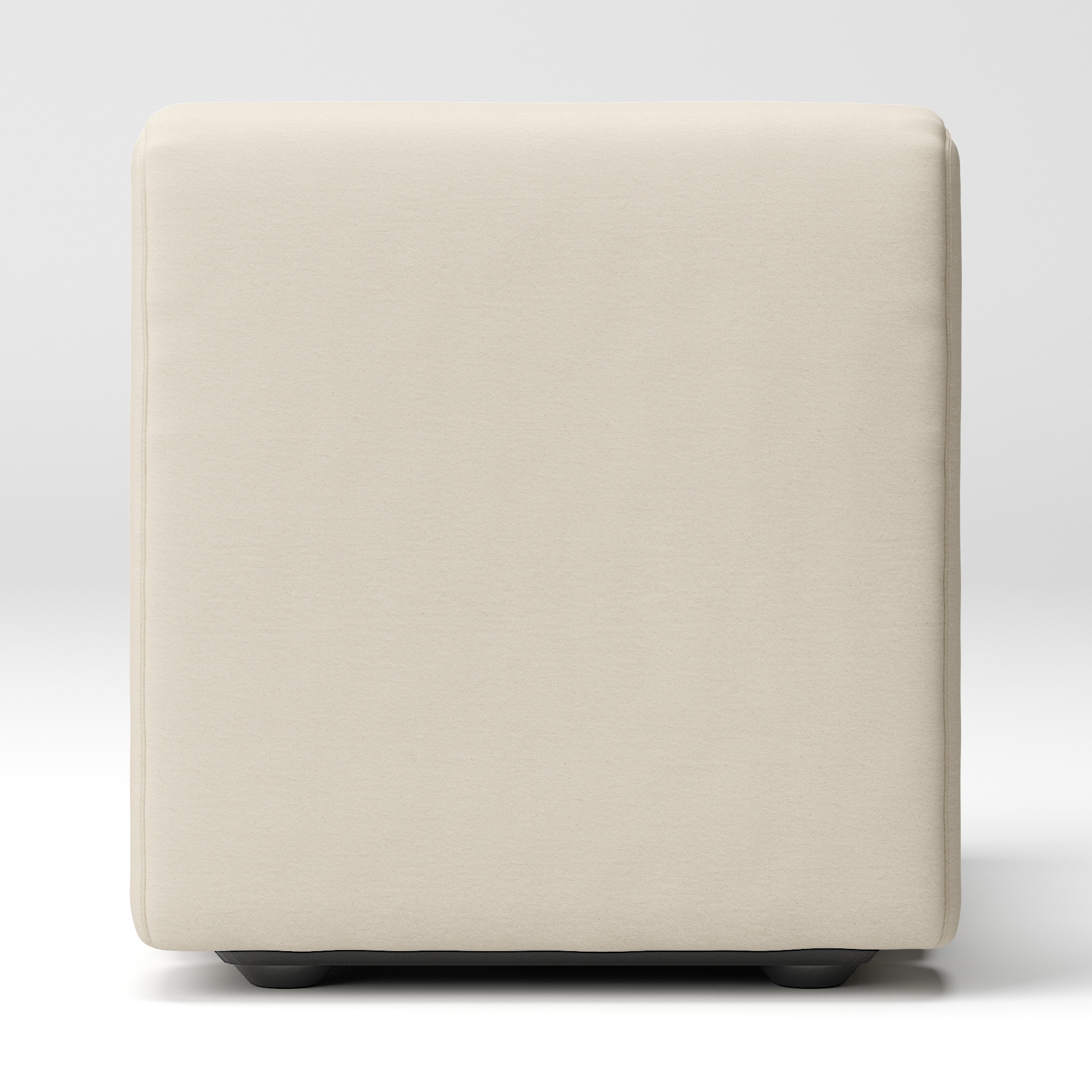 【カバー】洗いざらしの綿帆布ユニットソファアームレス・小用カバー／生成