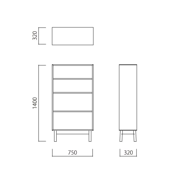 ＳＴＩＬＴ　ＳＨＥＬＦ　ＴＡＬＬ　幅７５×奥行３２×高さ１４０ｃｍ