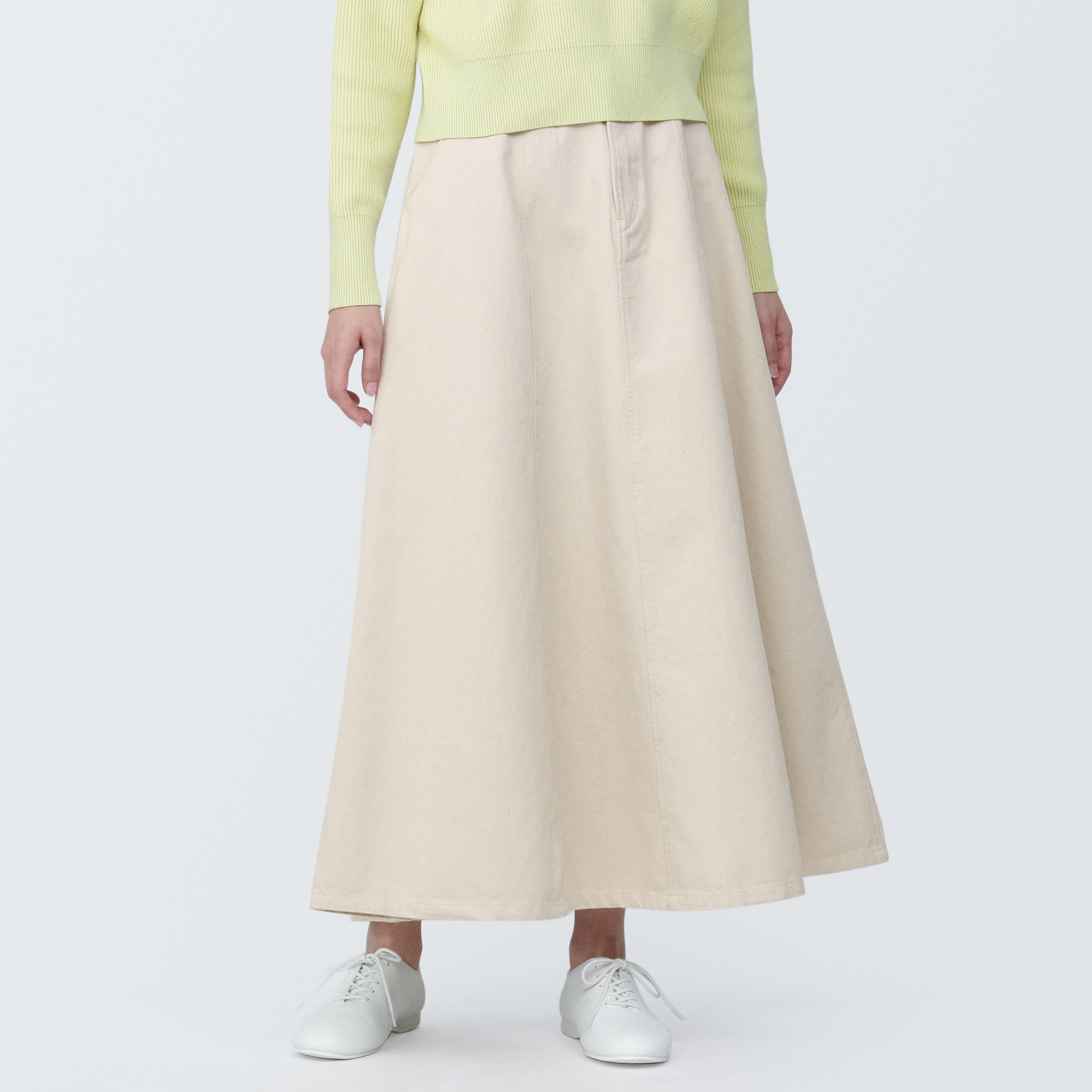 婦人　木の実から作ったカポック混フレアスカート