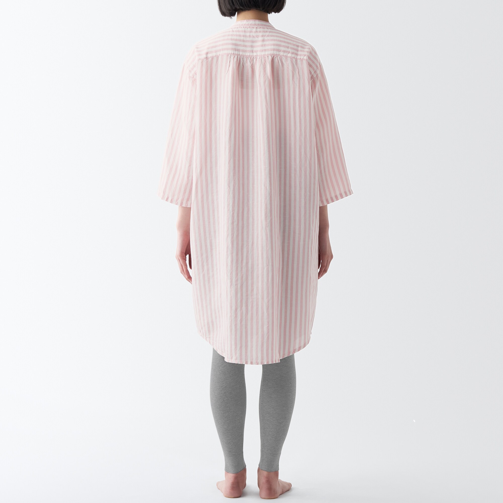 天然由来の接触冷感　リヨセルリネン五分袖パジャマ（マタニティ）