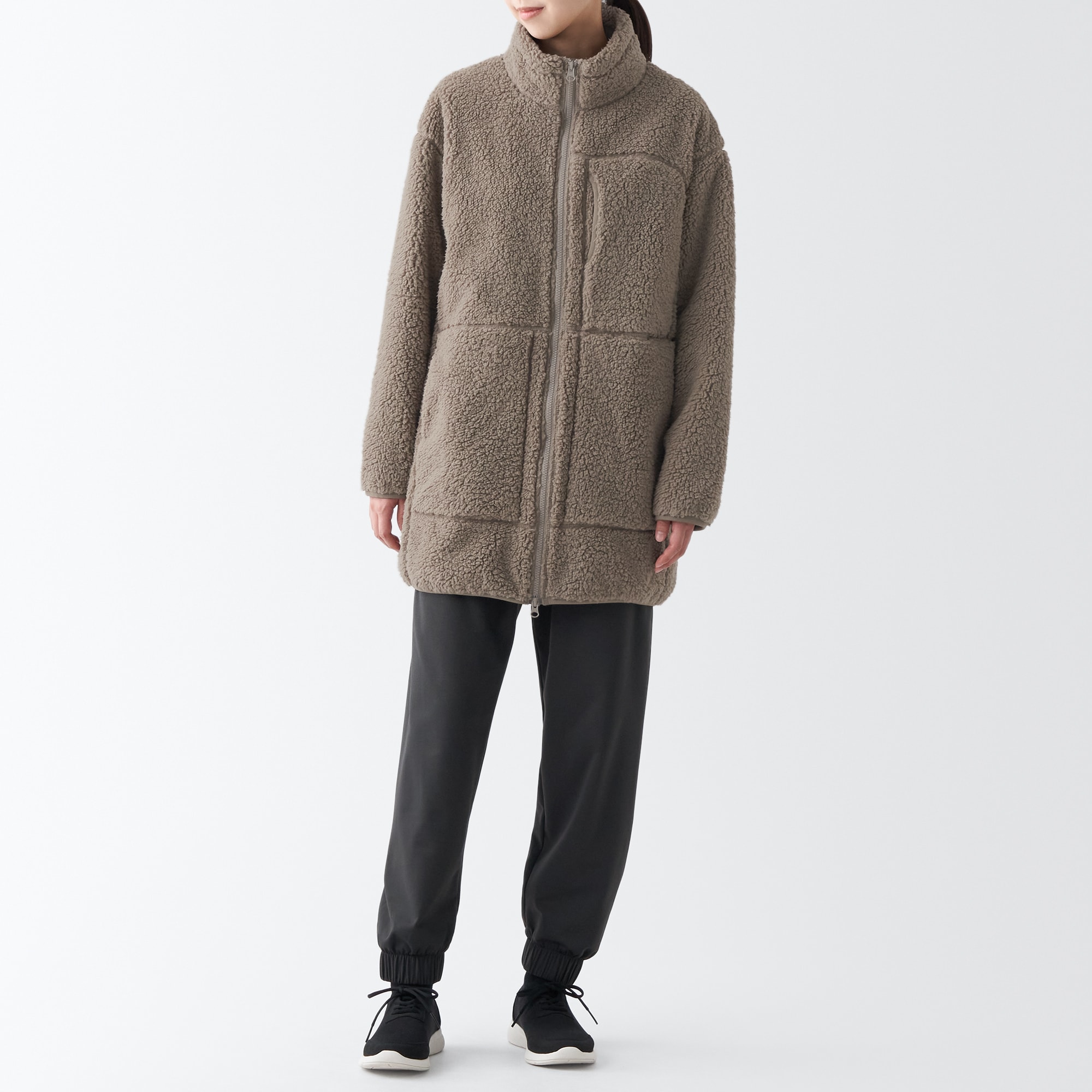 防風フリースコート