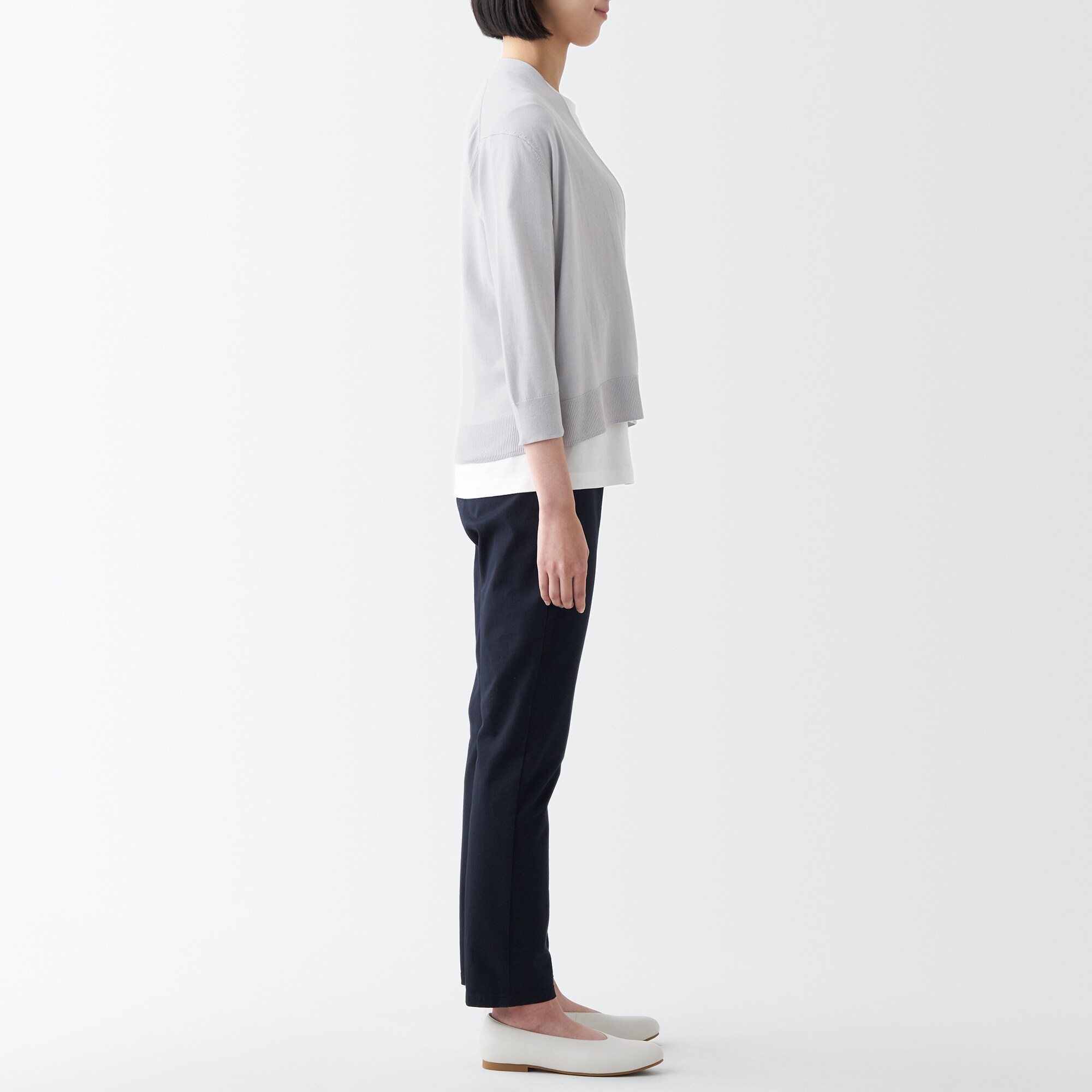 ＵＶカット強撚ショートカーディガン（七分袖）