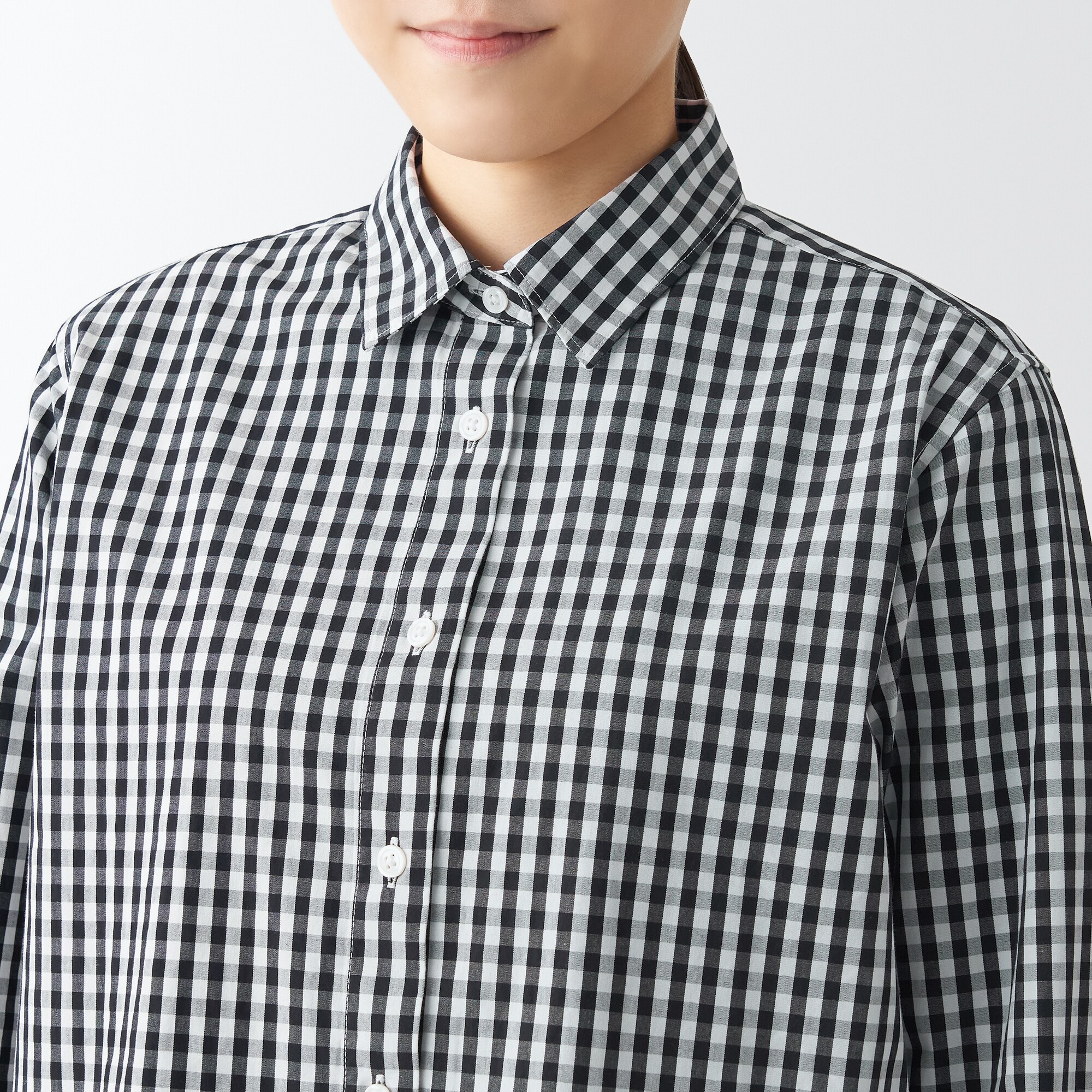 洗いざらしブロードレギュラーカラーシャツ