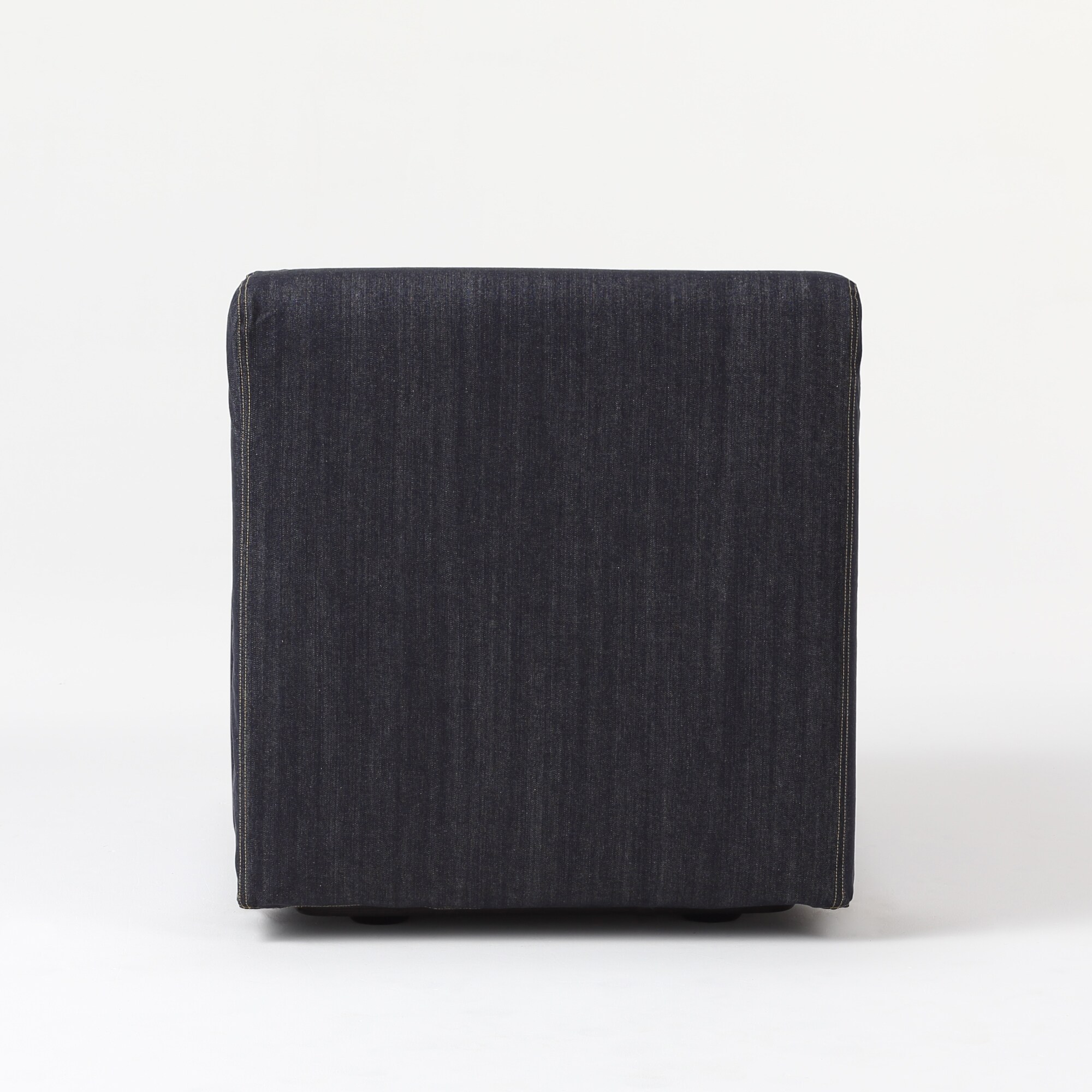 【カバー】綿デニムユニットソファアームレス小用カバー／ネイビー