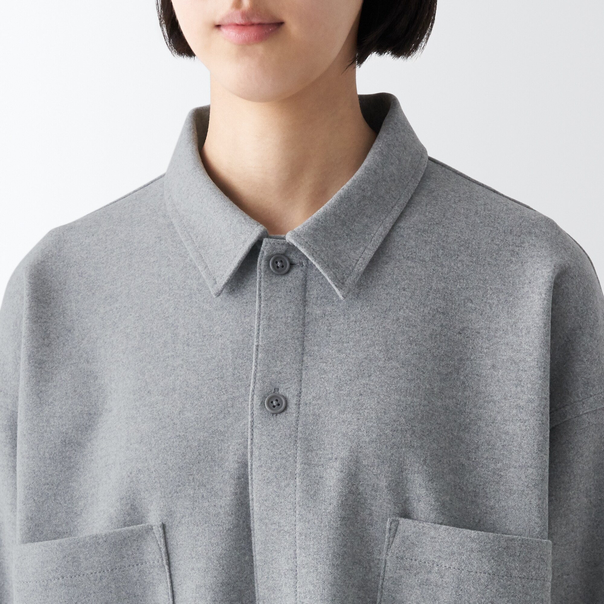 ストレッチ起毛長袖シャツ