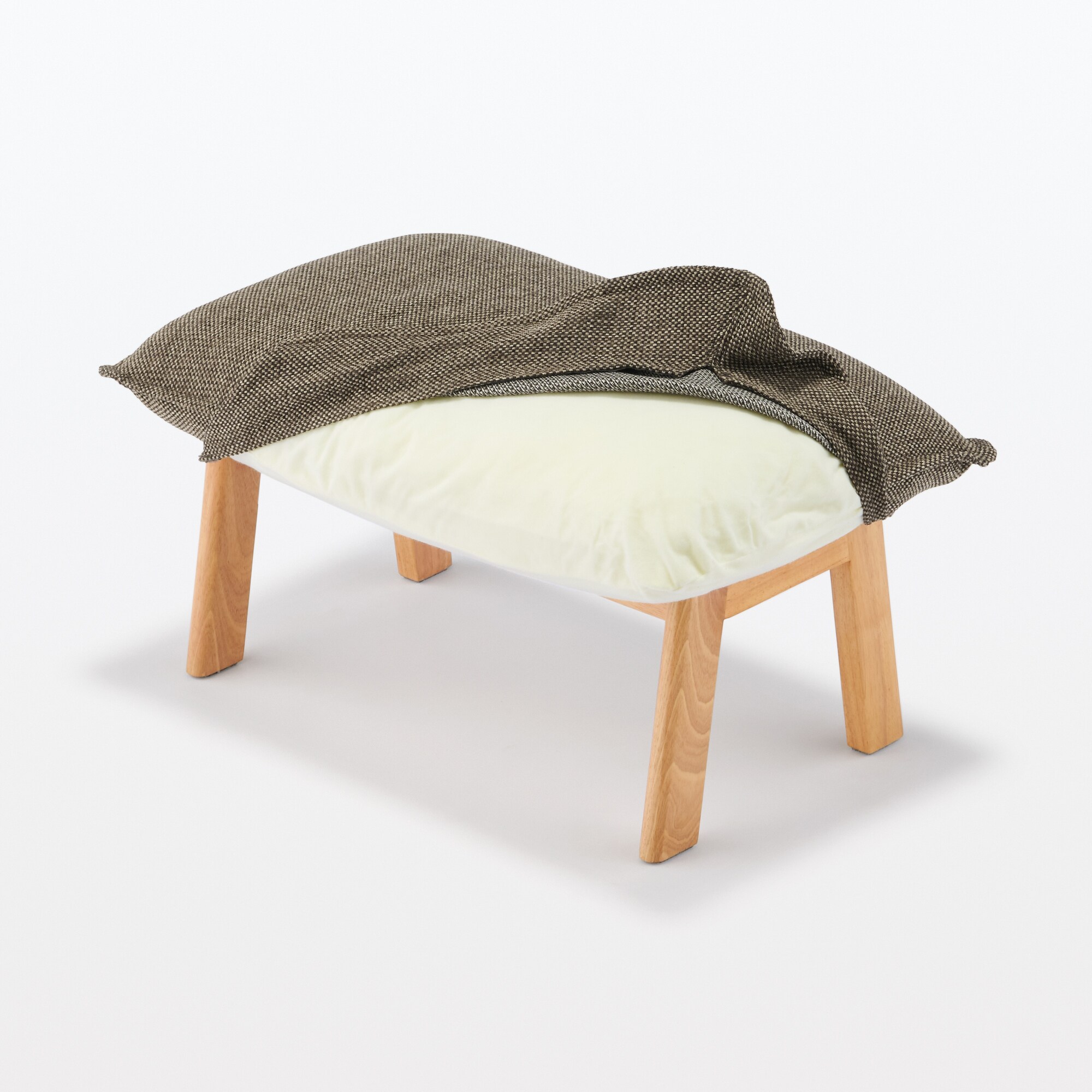 ハイバックリクライニングソファ用オットマン　ポリエステル平織