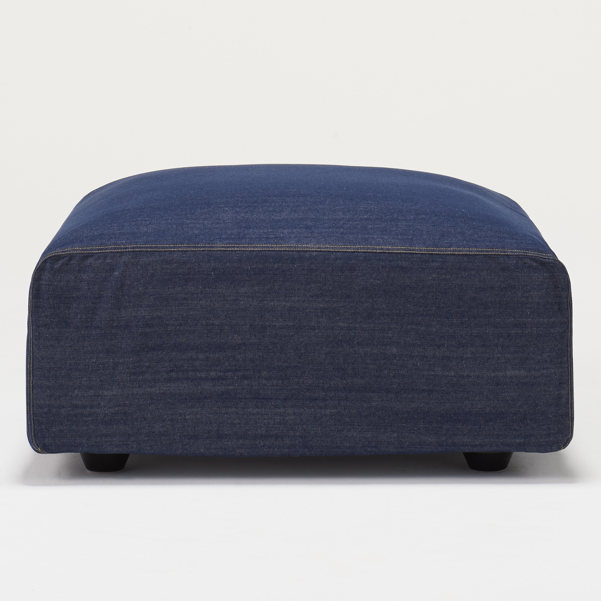 【カバー】綿デニムユニットソファオットマン・大・幅７７ｃｍ用カバー／ブルー