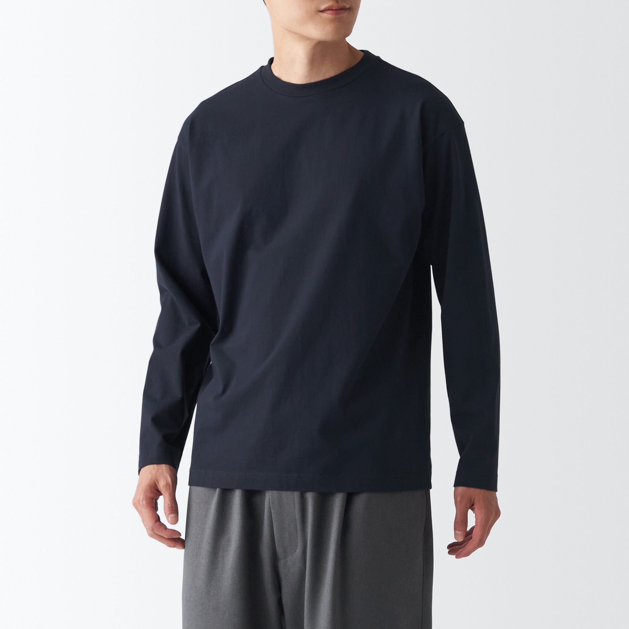 起毛クルーネック長袖Ｔシャツ