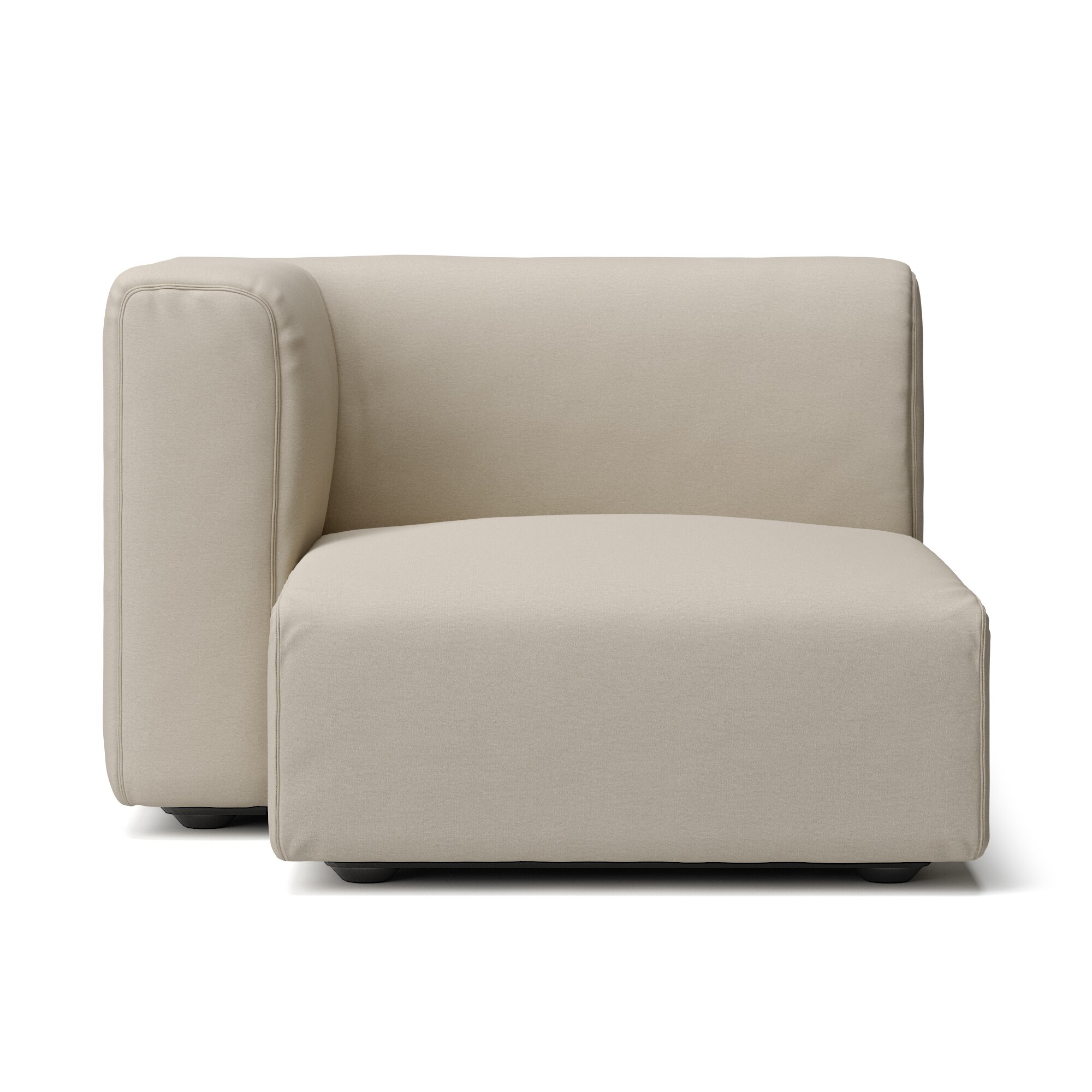 【カバー】洗いざらしの綿帆布ユニットソファ・ハーフアーム・大（右）用カバー／生成