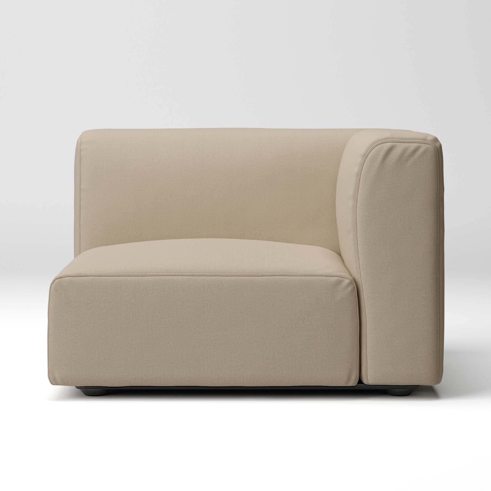 【カバー】綿麻バスケット織ユニットソファアーム付・大・幅９８ｃｍ用カバー