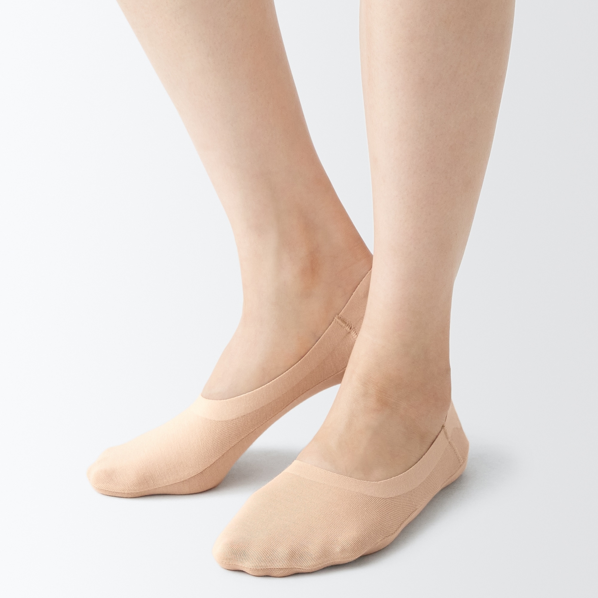 足底クッション付き　綿混　深履きフットカバー（婦人）