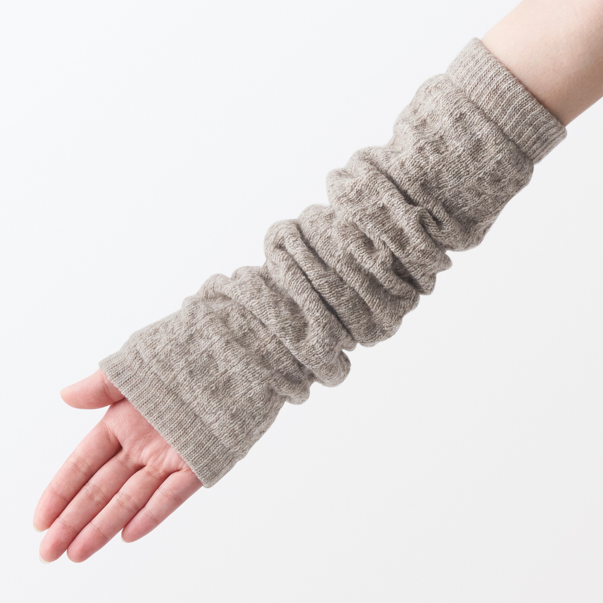 ヤク混　手にも使える　レッグウォーマー