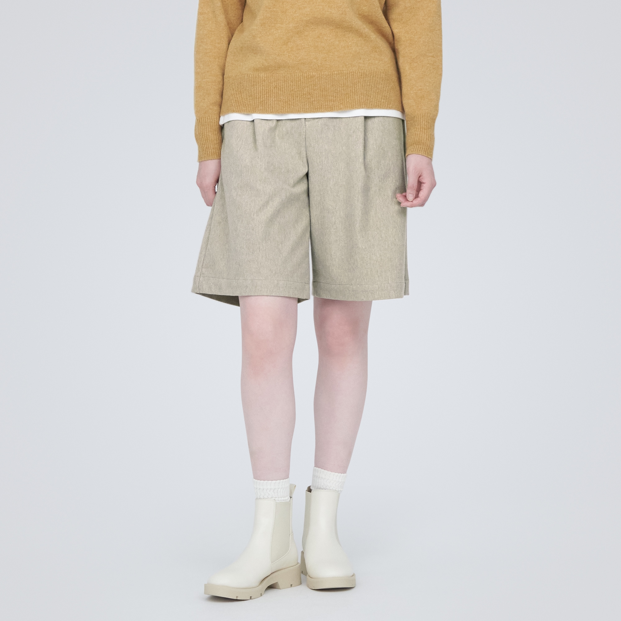 ストレッチ起毛ハーフパンツ