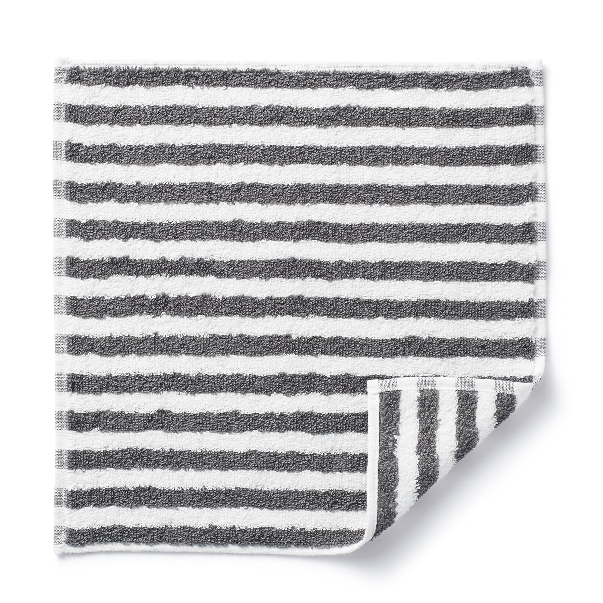 綿　タオルハンカチ（ボーダー）