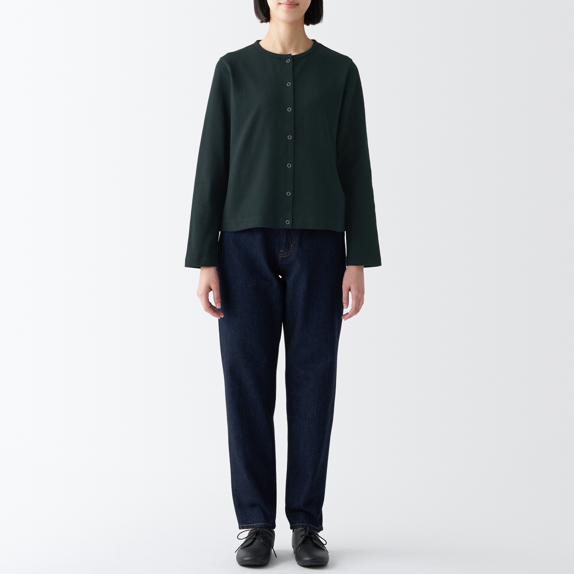 太番手カーディガン