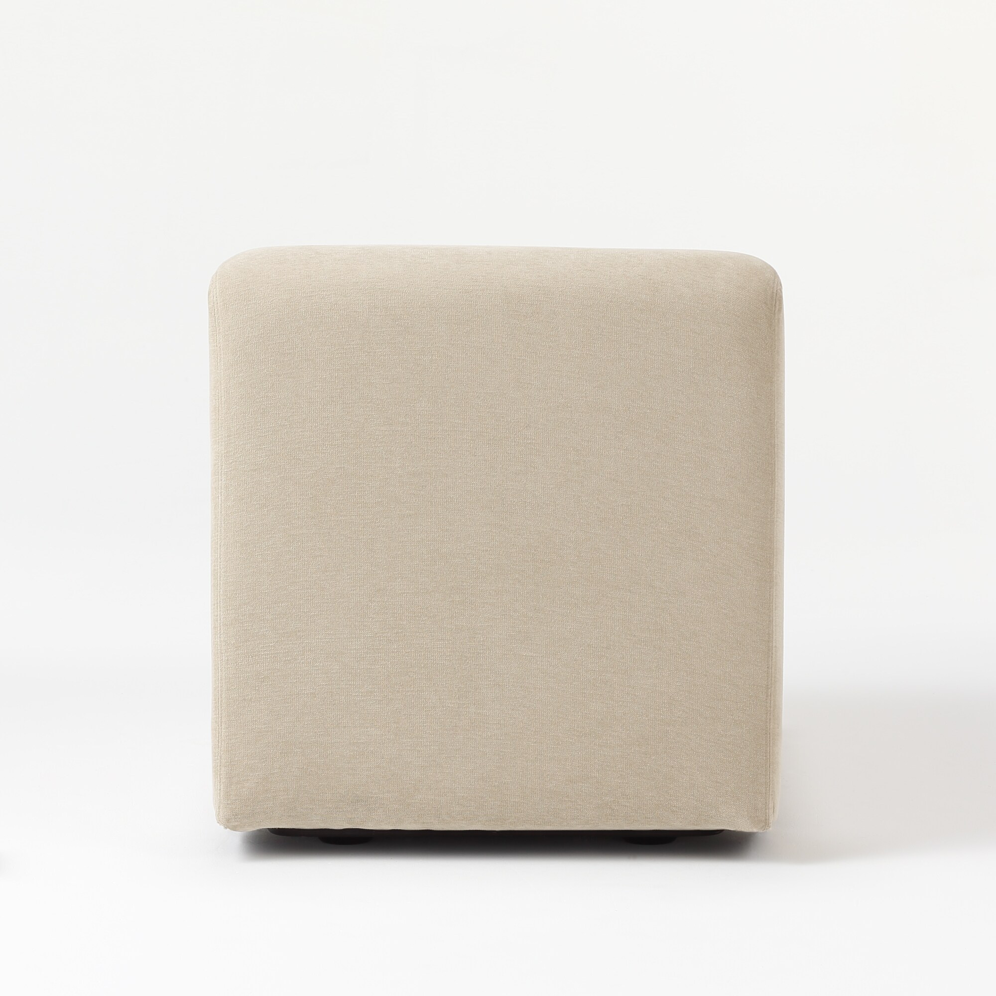 【カバー】綿シェニールユニットソファアームレス小用カバー／ライトグレー