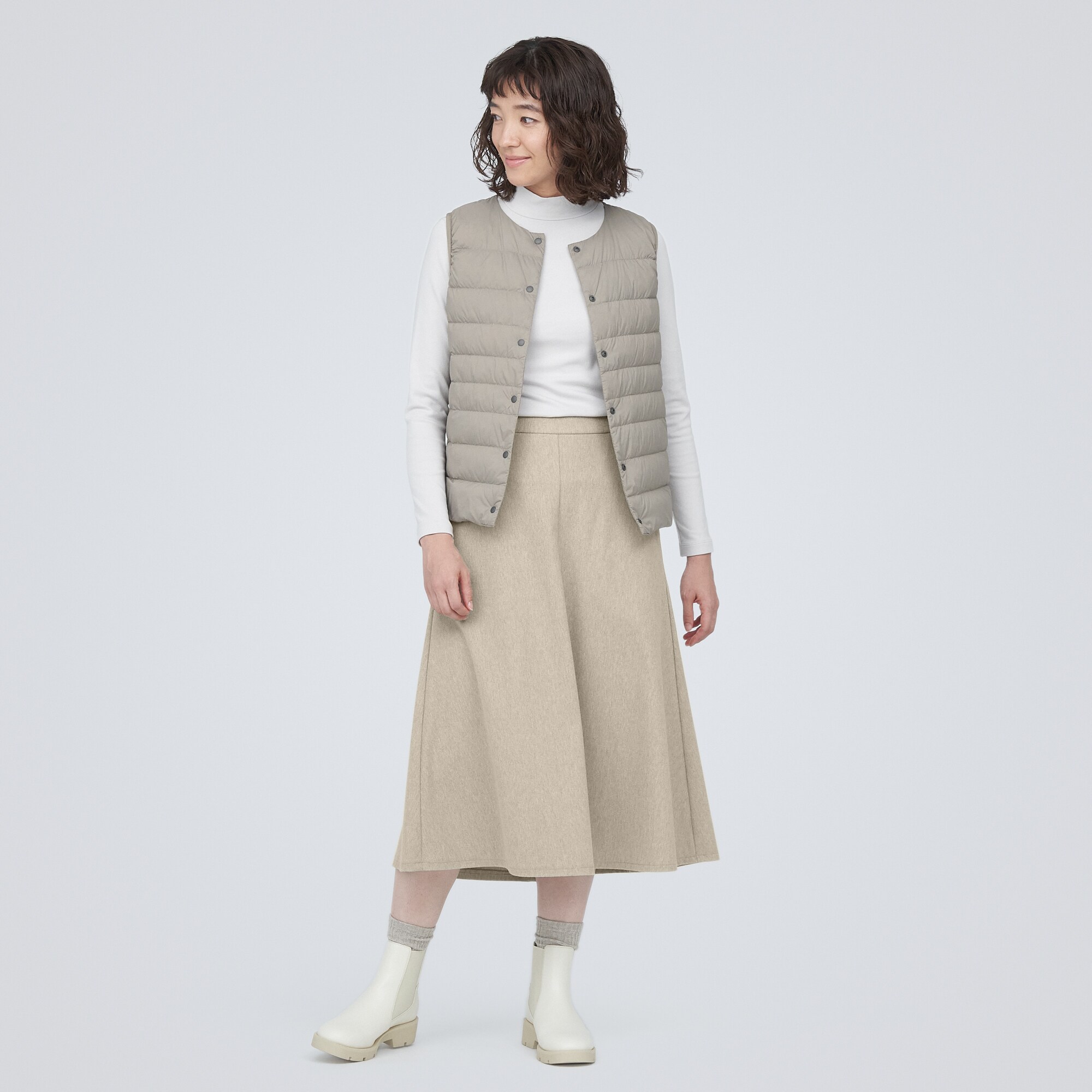 ストレッチ起毛フレアスカート