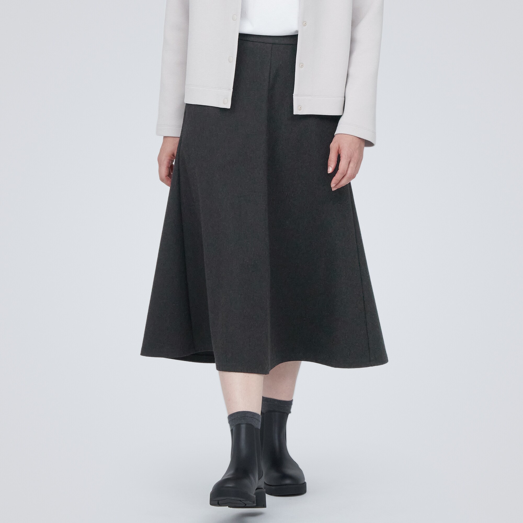 ストレッチ起毛フレアスカート