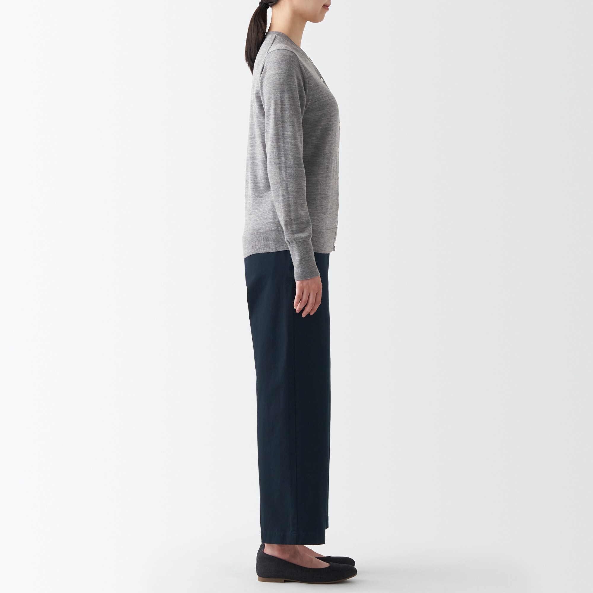 縦横ストレッチチノワイドパンツ（股下６６～７０ｃｍ）新サイズ対応