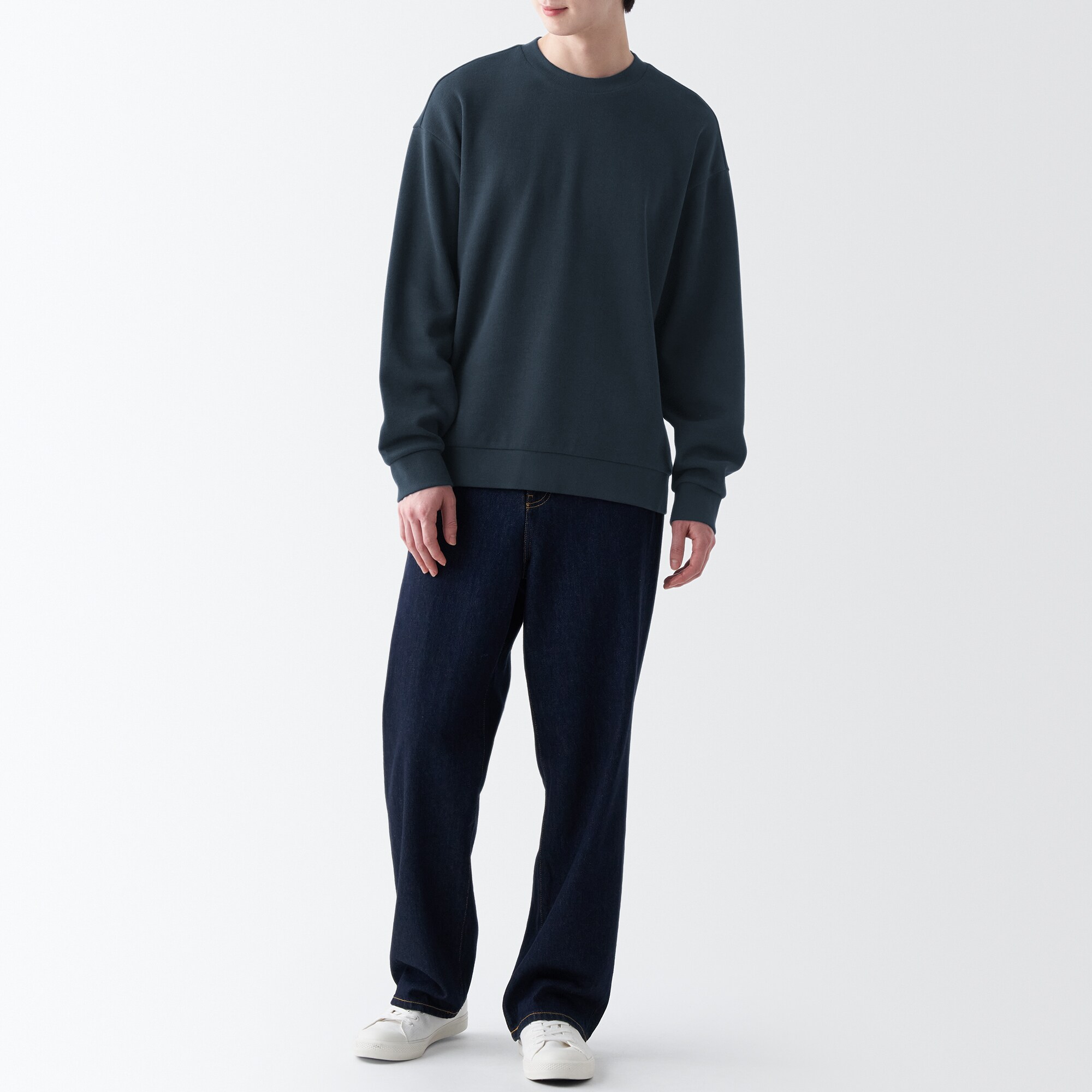 二重編みスウェットシャツ