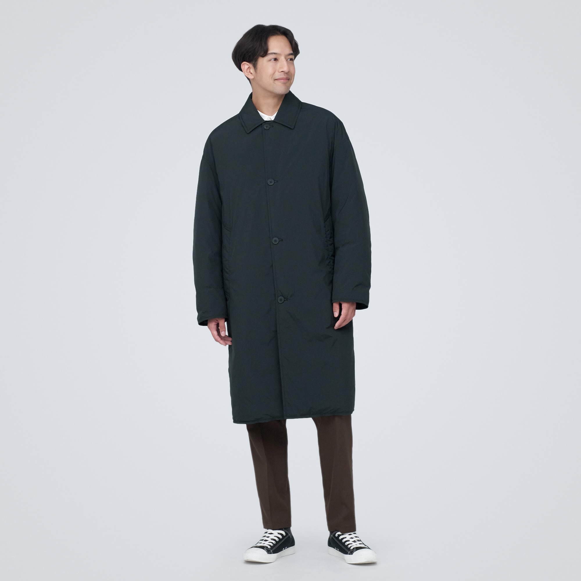 軽量ダウンステンカラーコート（帯電防止裏地）