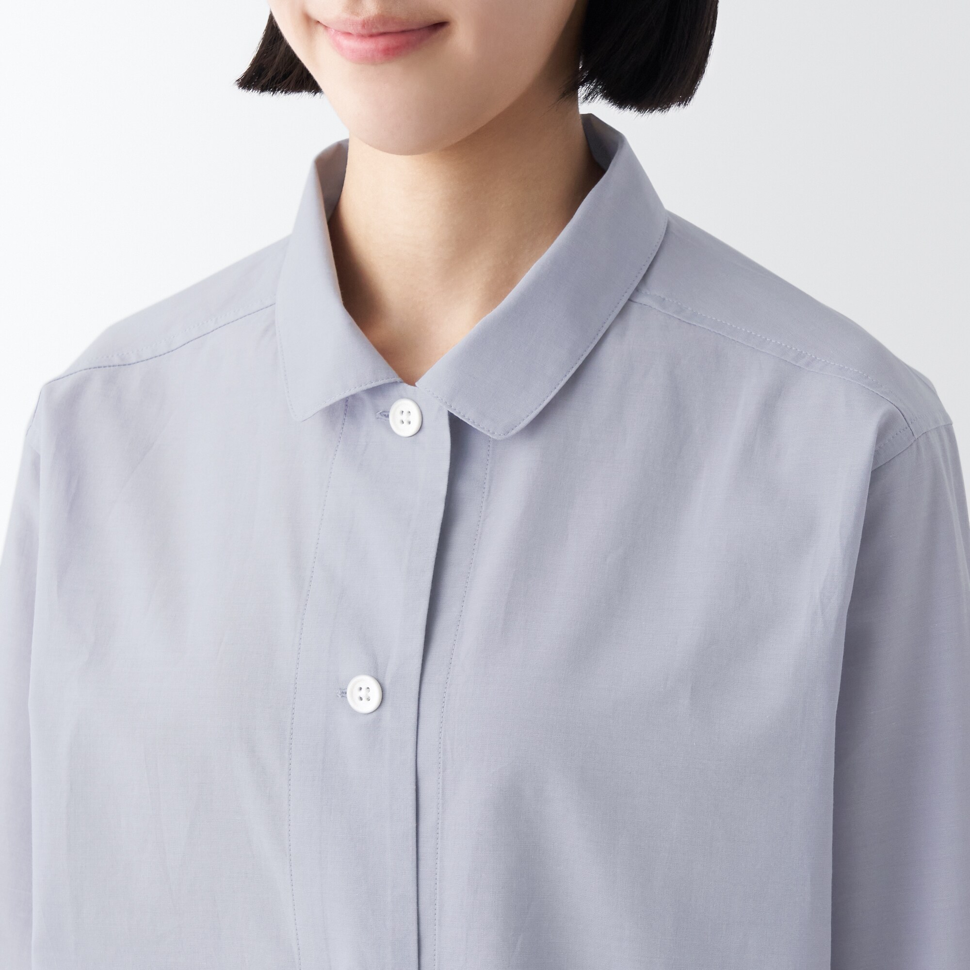 【年中着られる定番】綿ブロード　長袖パジャマ