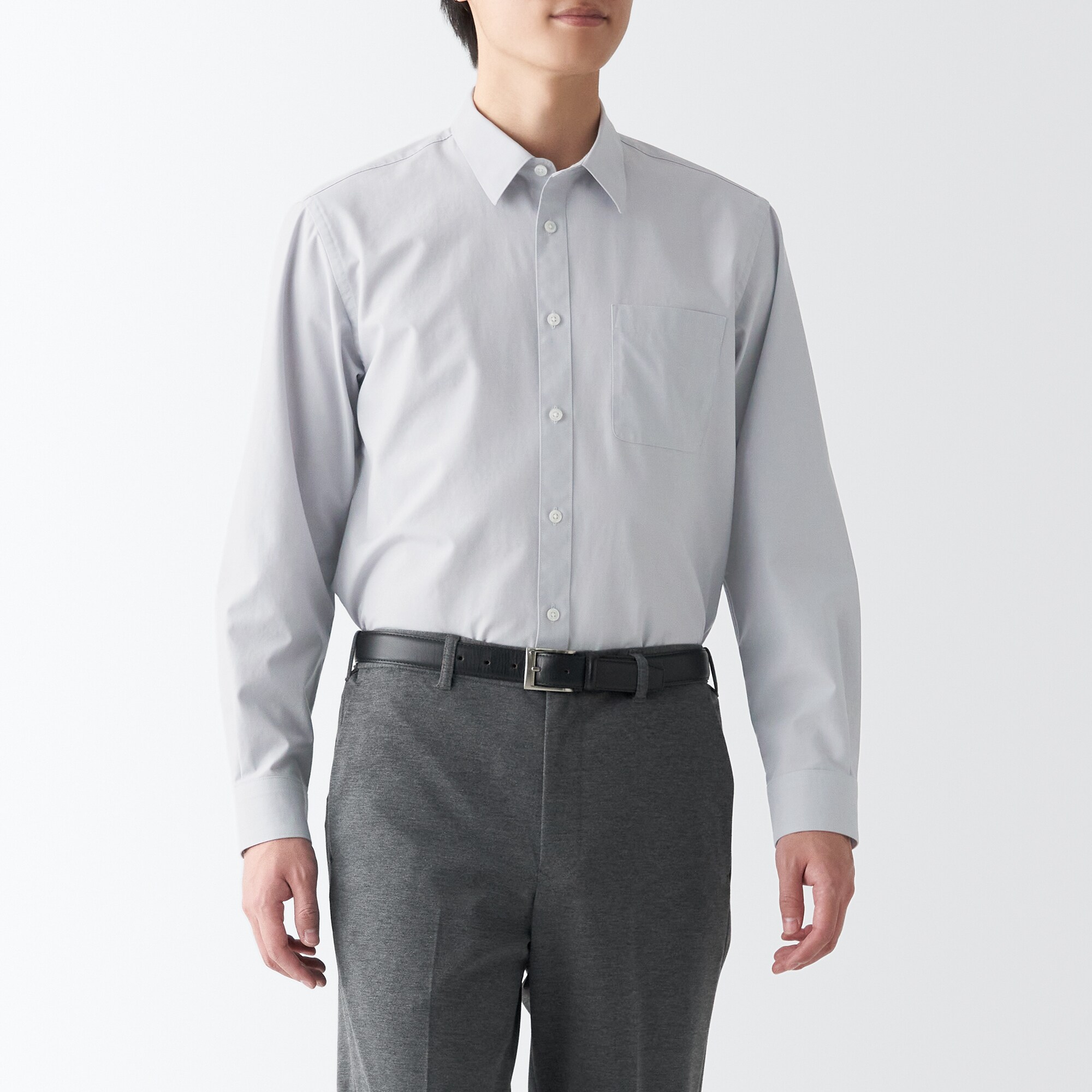 シワになりにくい長袖シャツ