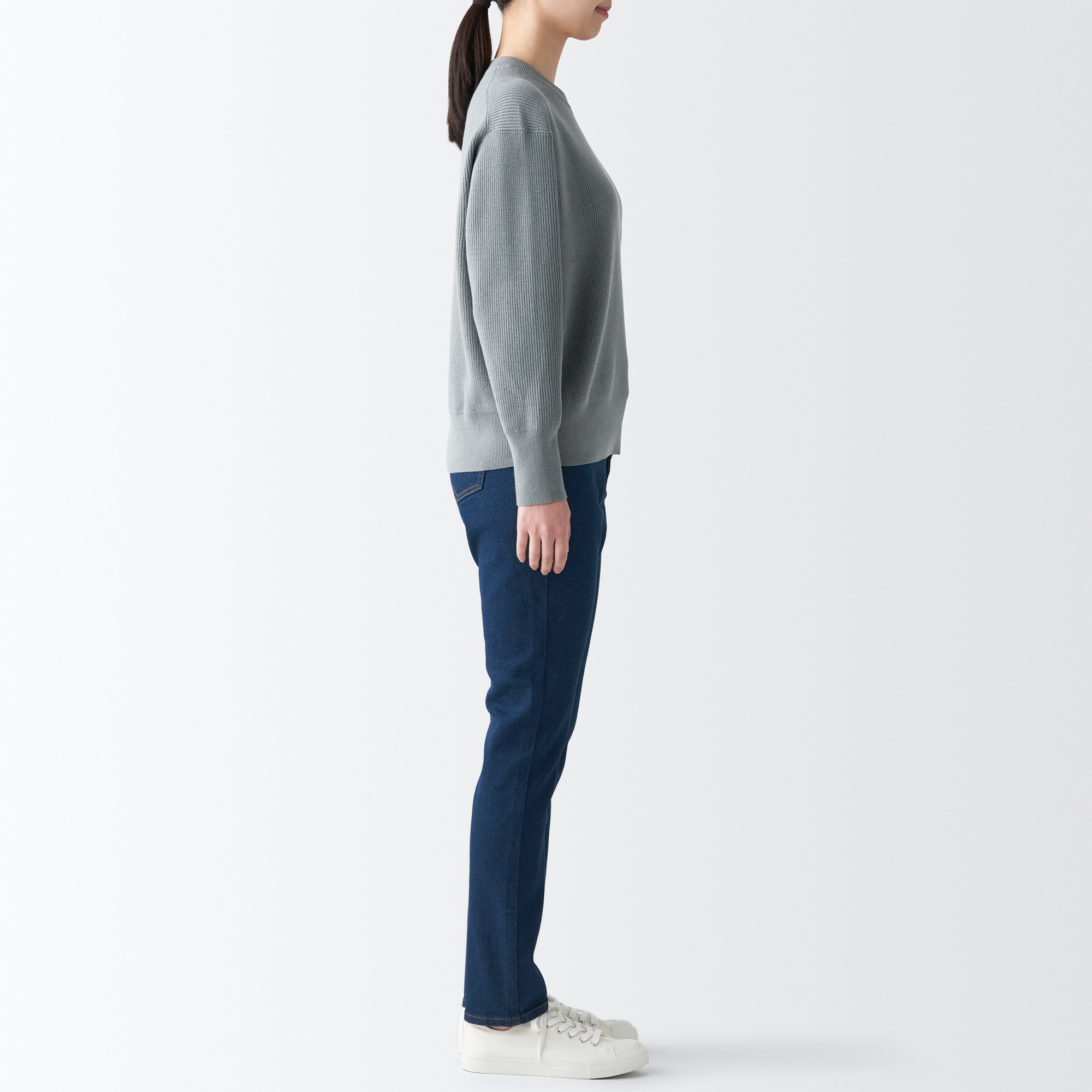 【スリム】ストレッチデニムパンツ（股下７０ｃｍ）