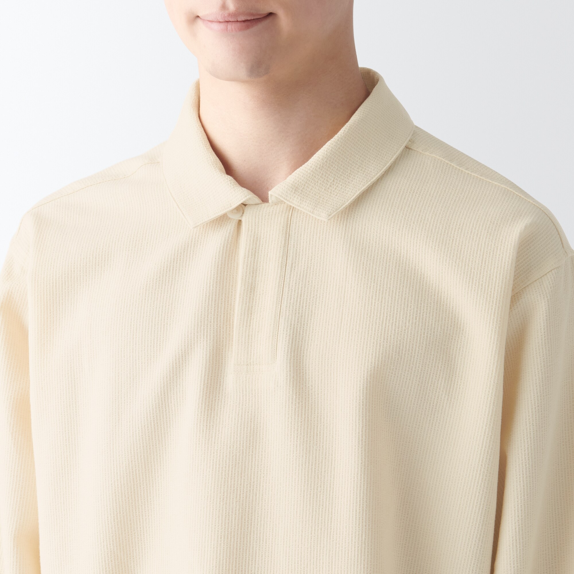 紳士　木の実から作ったカポック混　スキッパーパジャマ